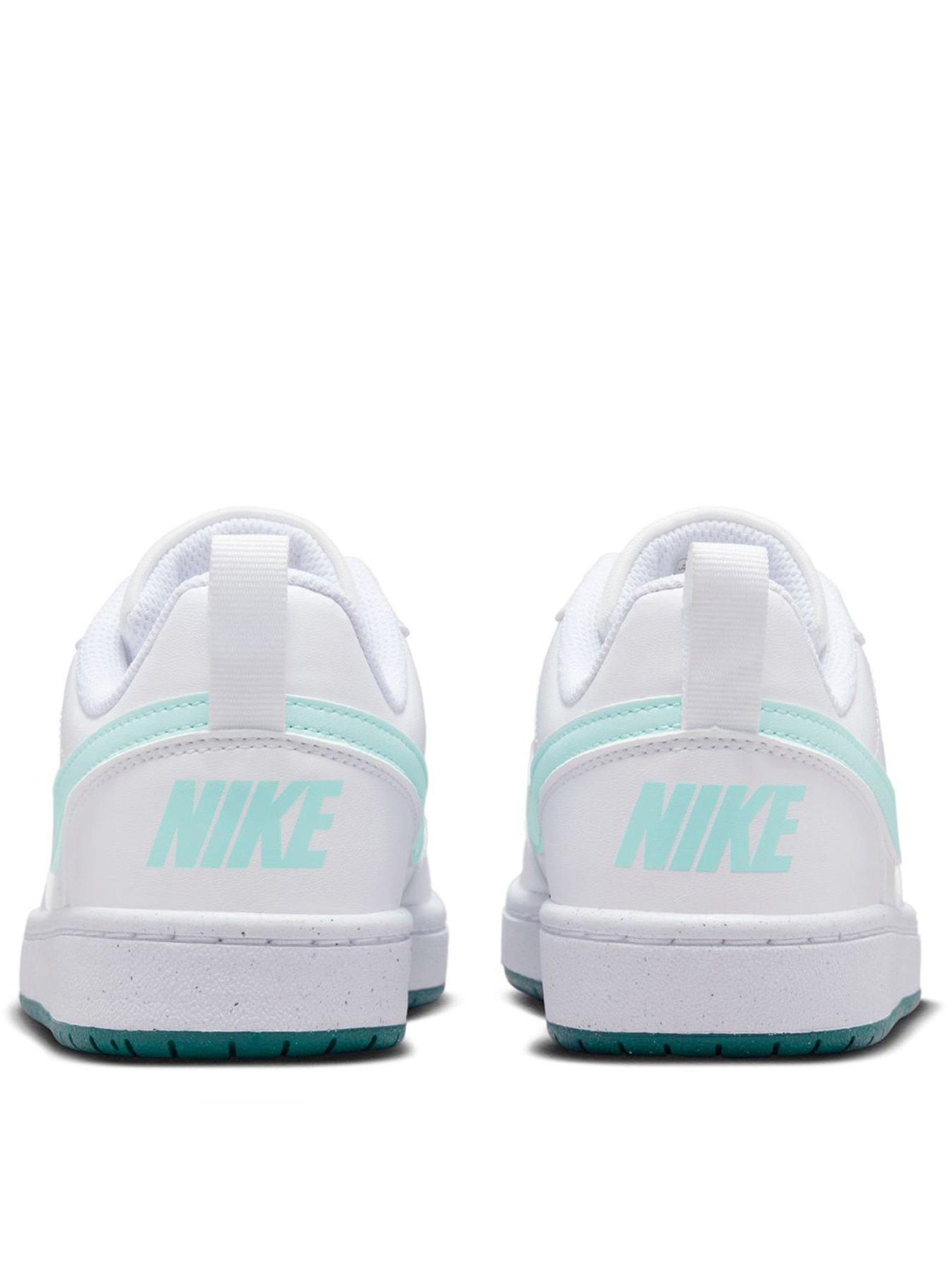 Nike Older Girls Court Borough Low Recraft Trainers - White/Green - Size 5 Older