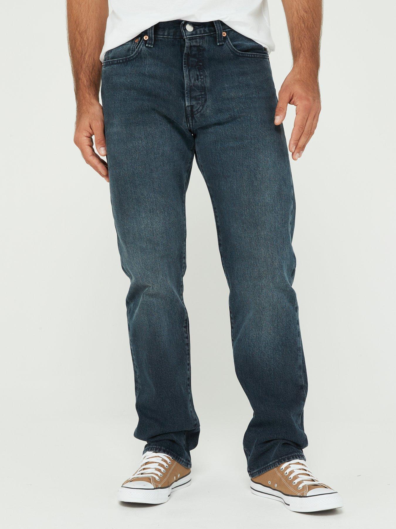 Levi's 501® Original Straight Fit Jeans - Blue Black Stretch - Blue