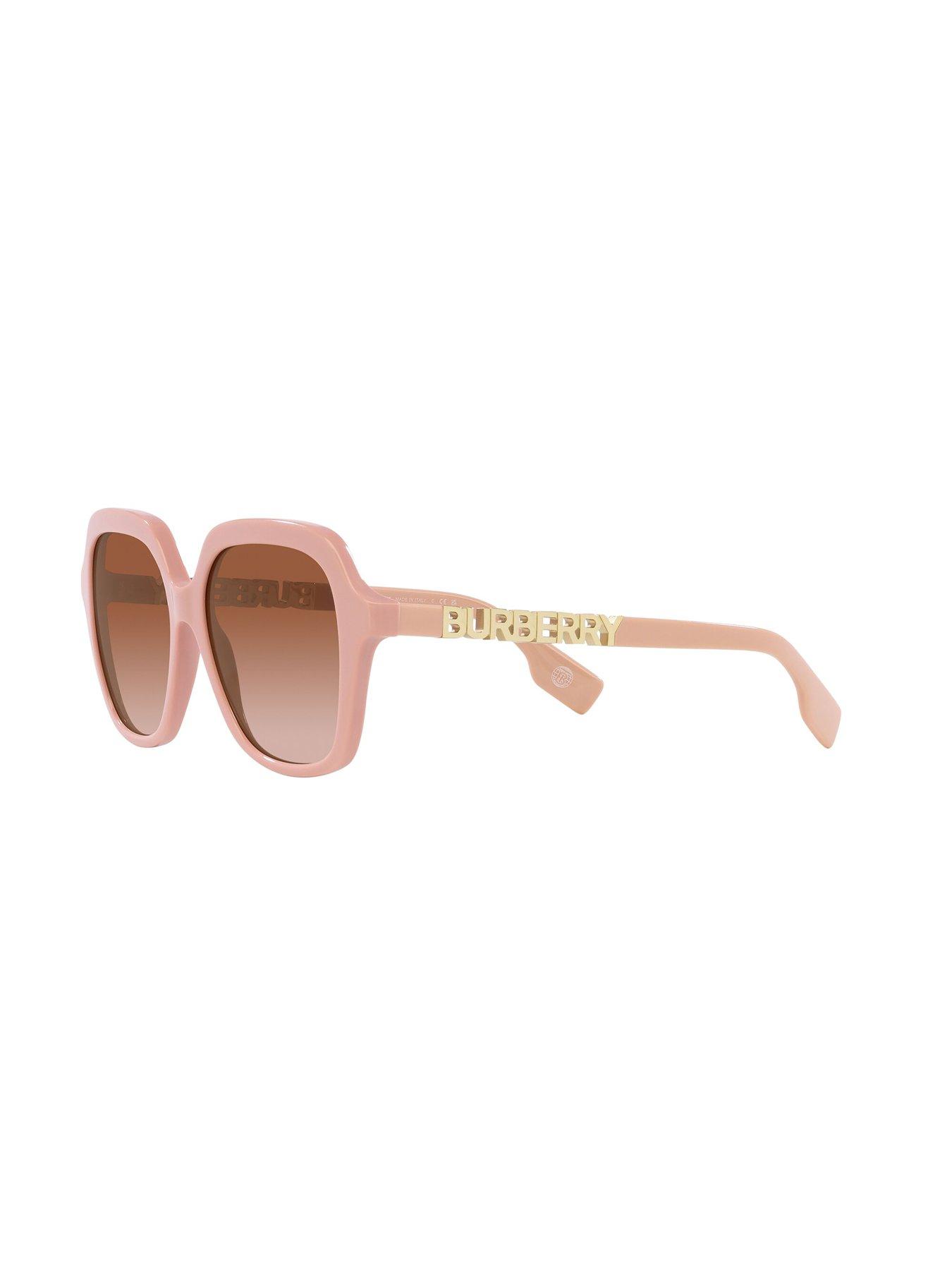 Image 4 of 4 of Burberry Joni Square Acetate Sunglass - Pink