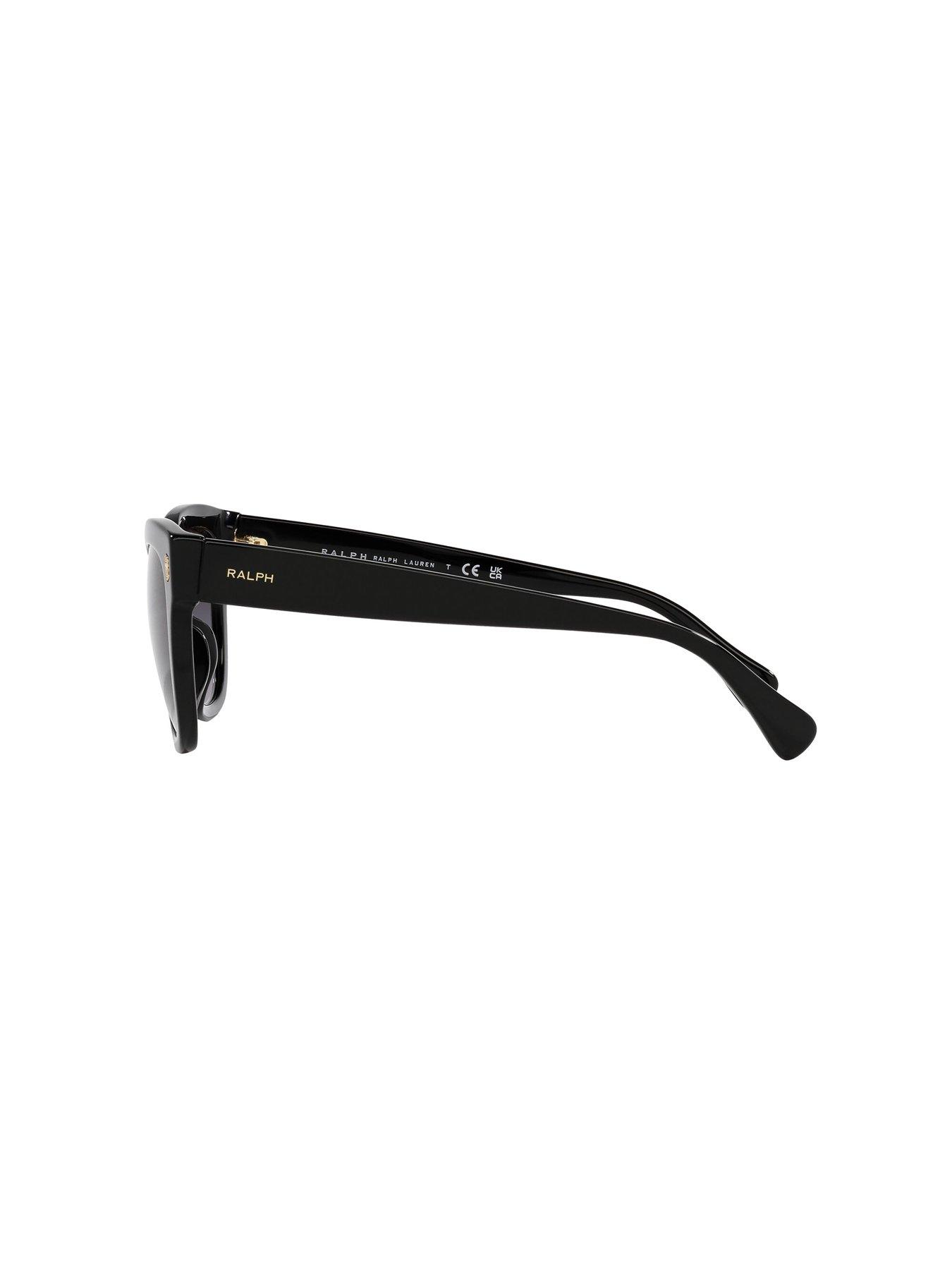 Image 2 of 4 of Ralph Oval Acetate Sunglass - Black