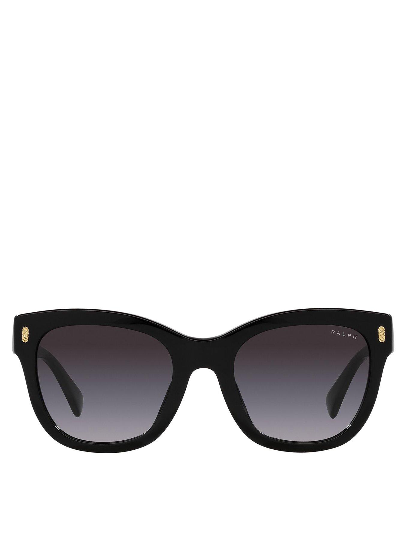 Image 3 of 4 of Ralph Oval Acetate Sunglass - Black