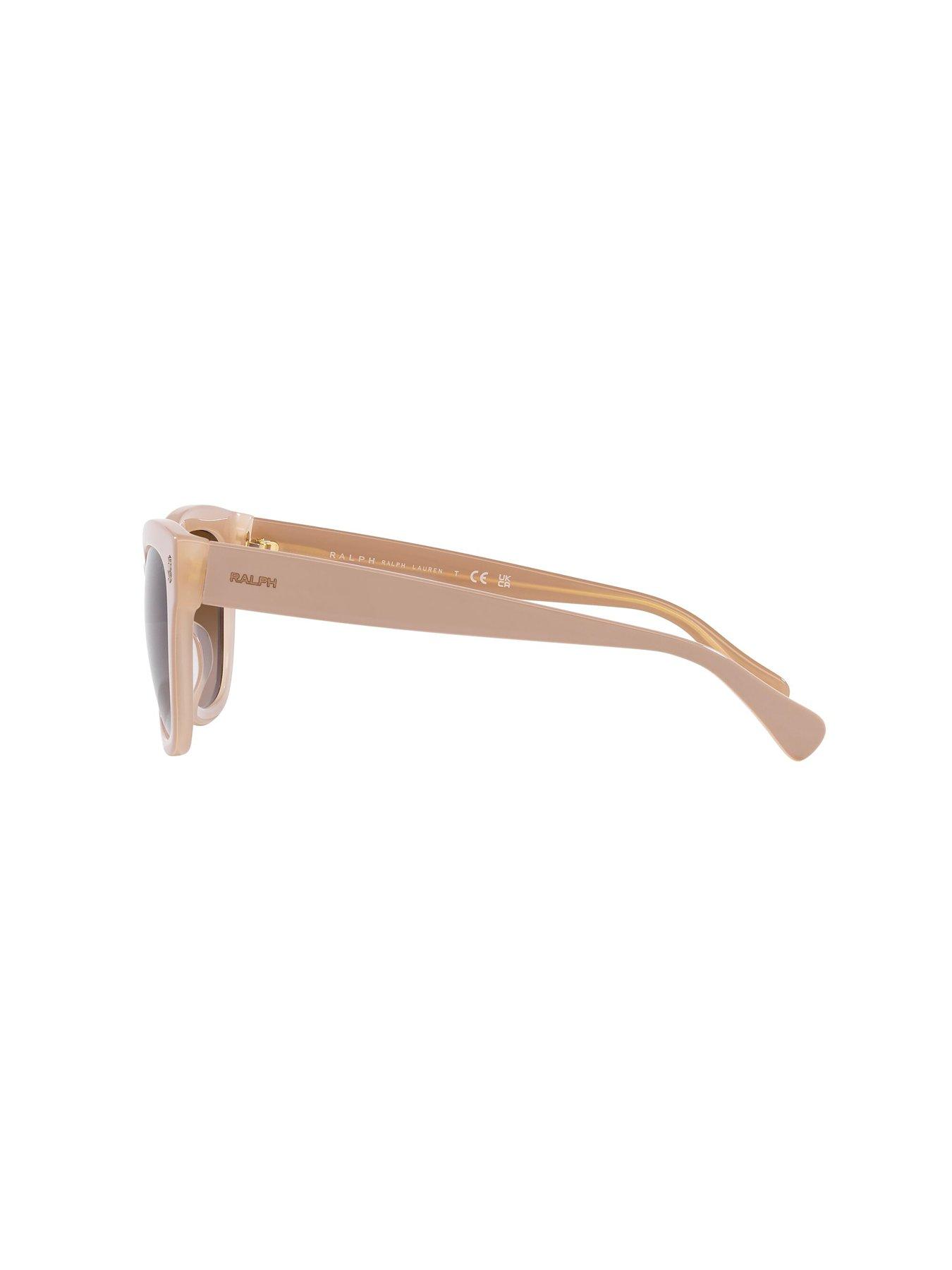 Image 2 of 4 of Ralph Oval Acetate Sunglasses - Beige