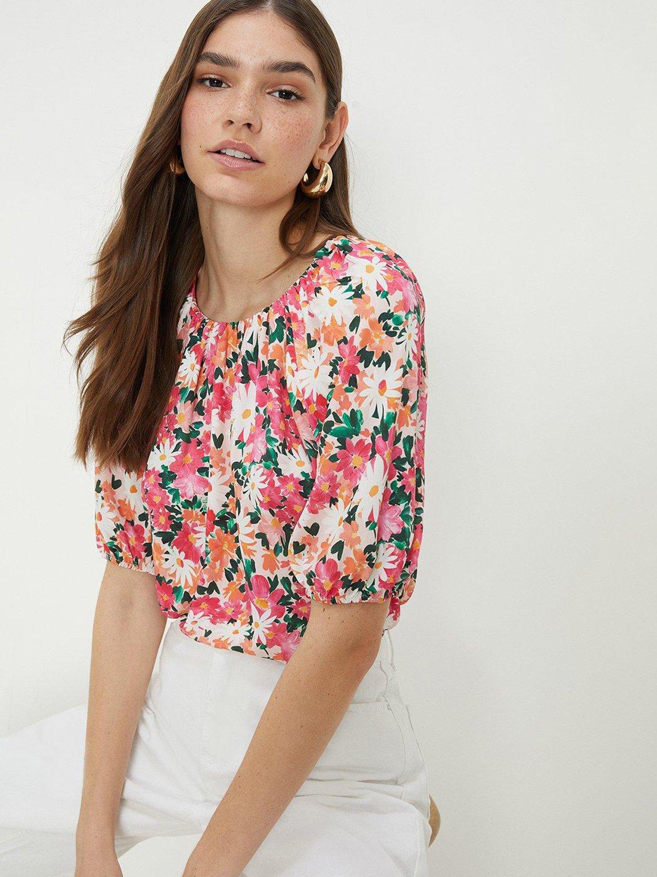 dorothy-perkins-floral-puff-sleeve-blouse-multi