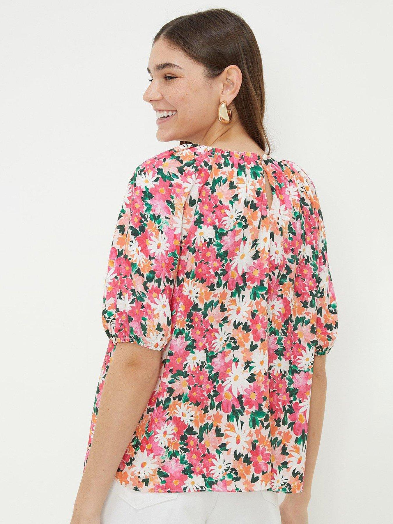 dorothy-perkins-floral-puff-sleeve-blouse-multistillFront