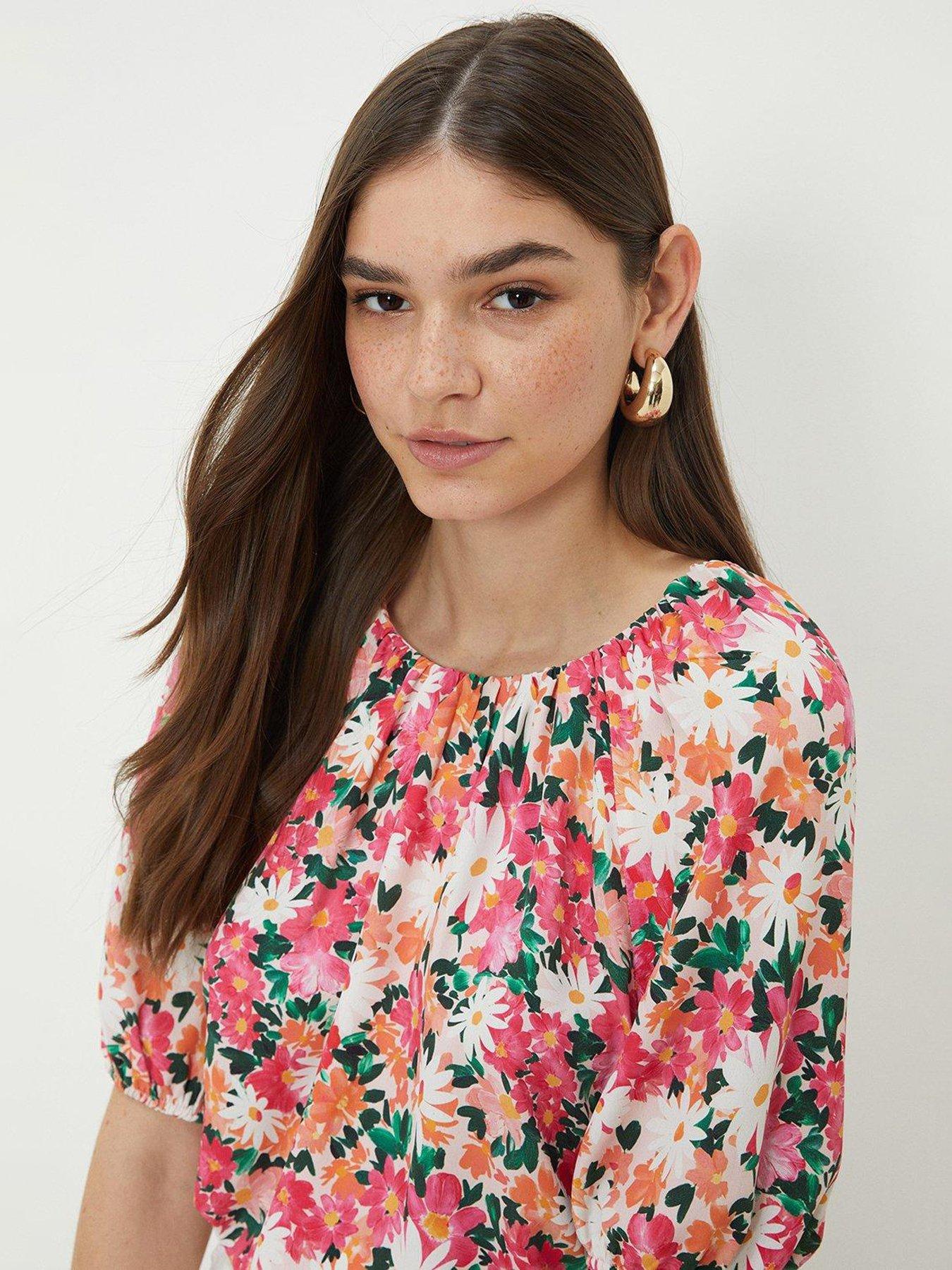 dorothy-perkins-floral-puff-sleeve-blouse-multioutfit