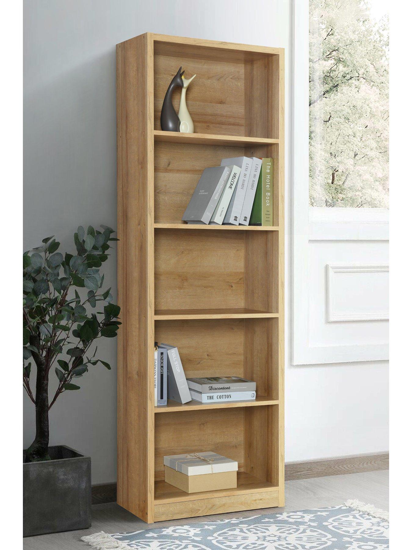 Image of Very Home Metro Tall Wide Bookcase - Oak- FSC® Certified