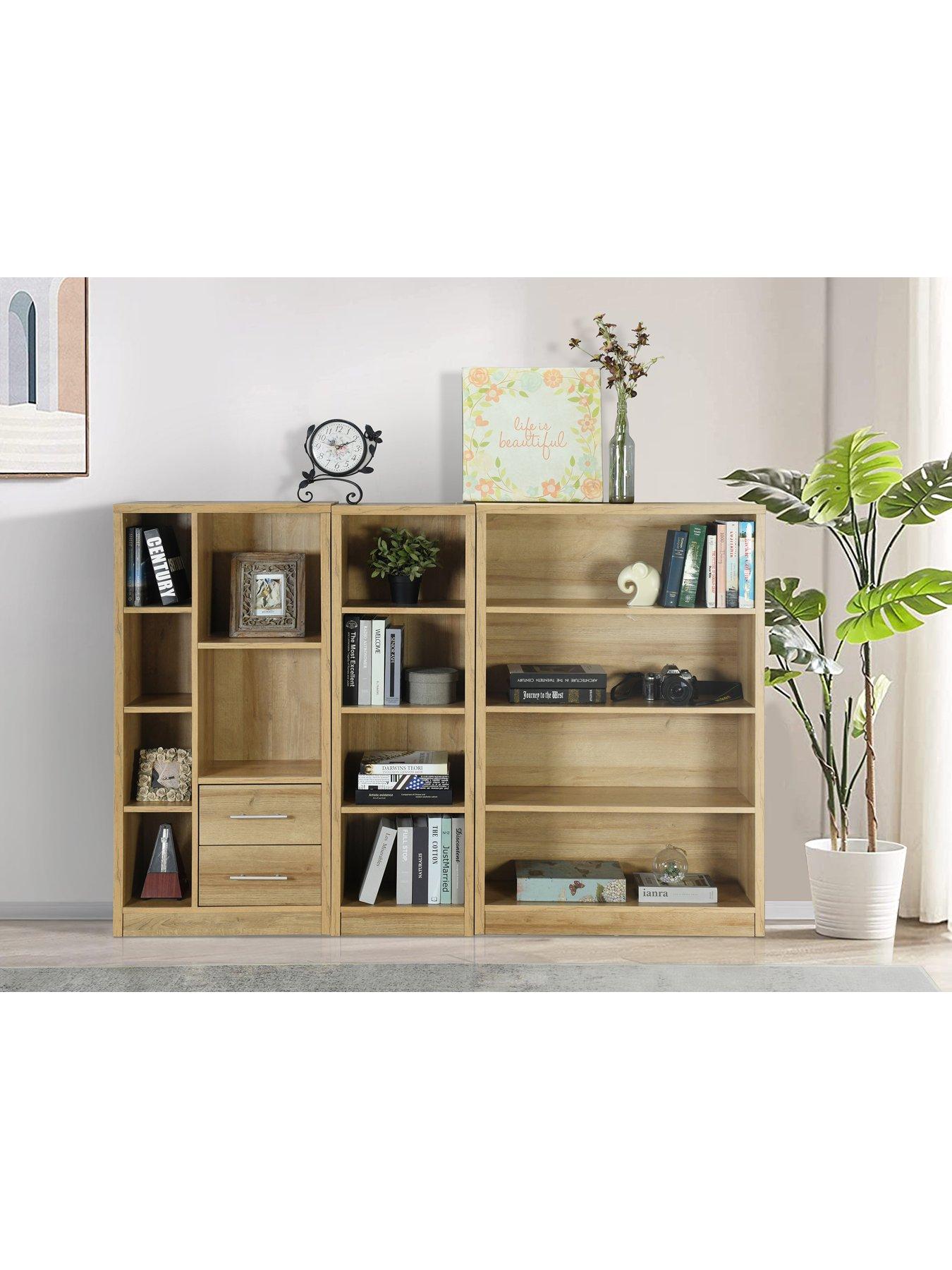 Very Home Metro 3 Piece Storage Bookcase Package - Oak - FSC® Certified