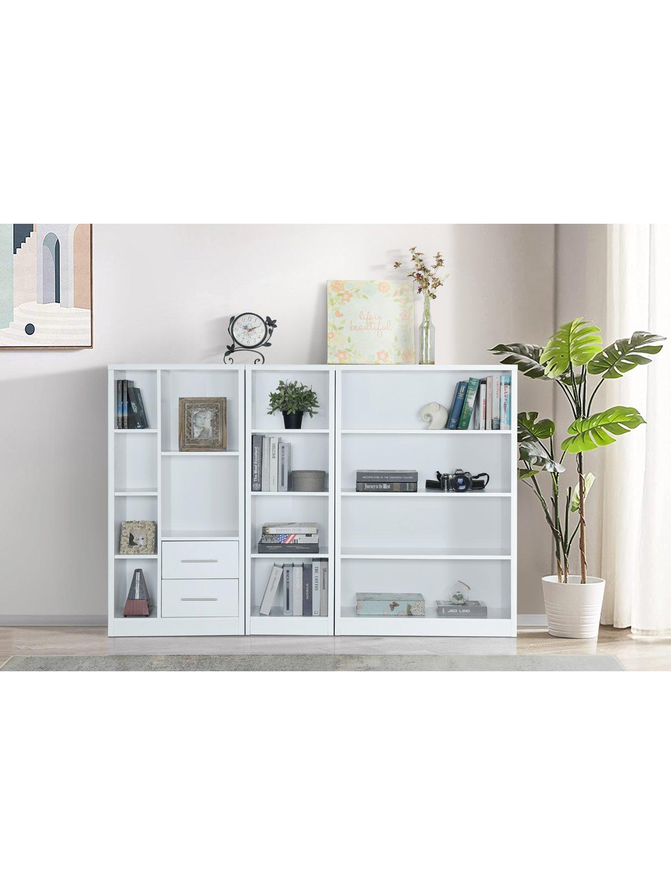 Image 1 of 7 of The Very Collection New&nbsp;Metro 3 Piece Storage Bookcase Package - White - FSC&reg; Certified
