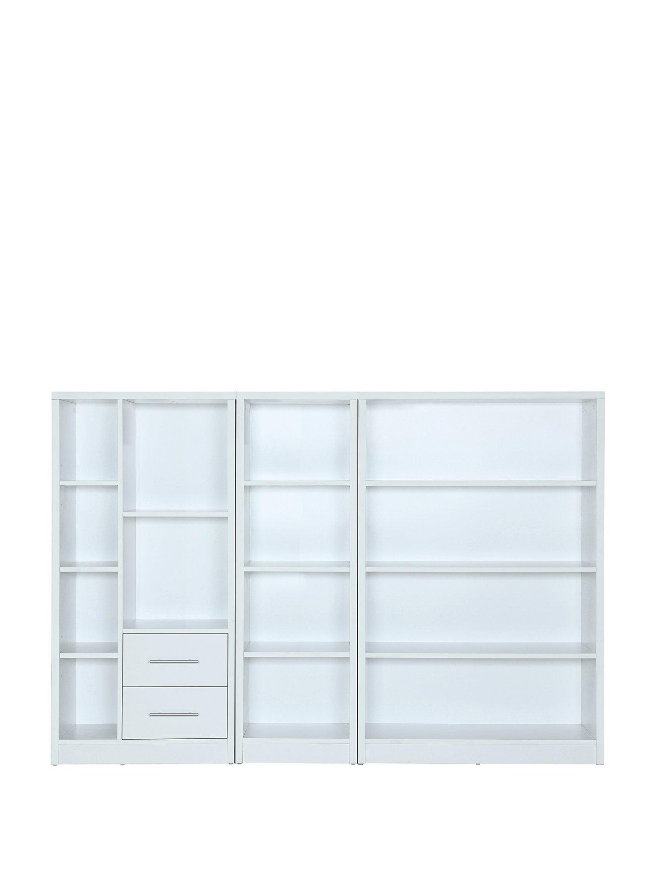 Image 2 of 7 of The Very Collection New&nbsp;Metro 3 Piece Storage Bookcase Package - White - FSC&reg; Certified