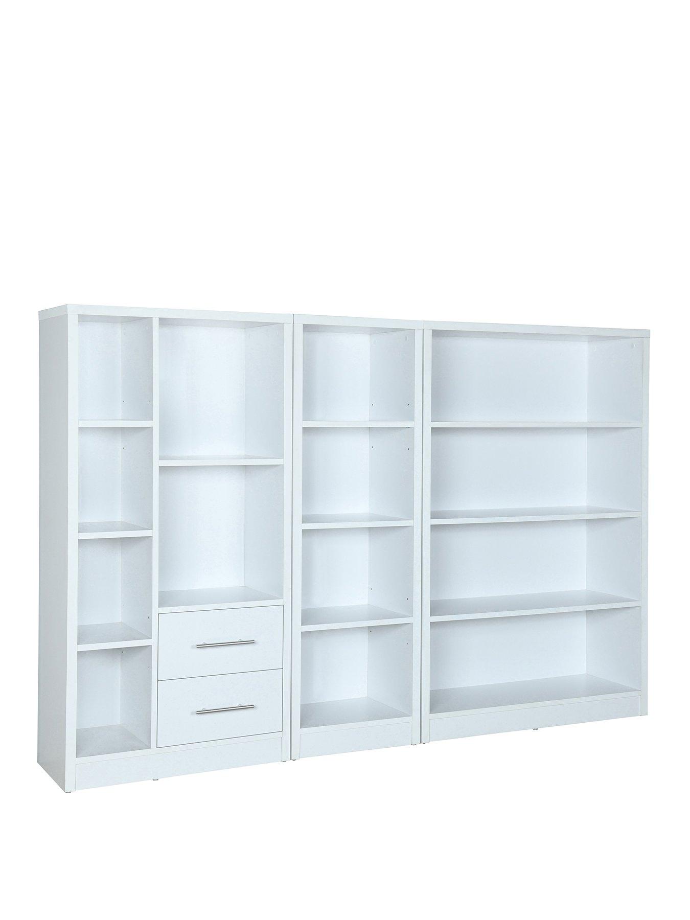 Image 3 of 7 of The Very Collection New&nbsp;Metro 3 Piece Storage Bookcase Package - White - FSC&reg; Certified