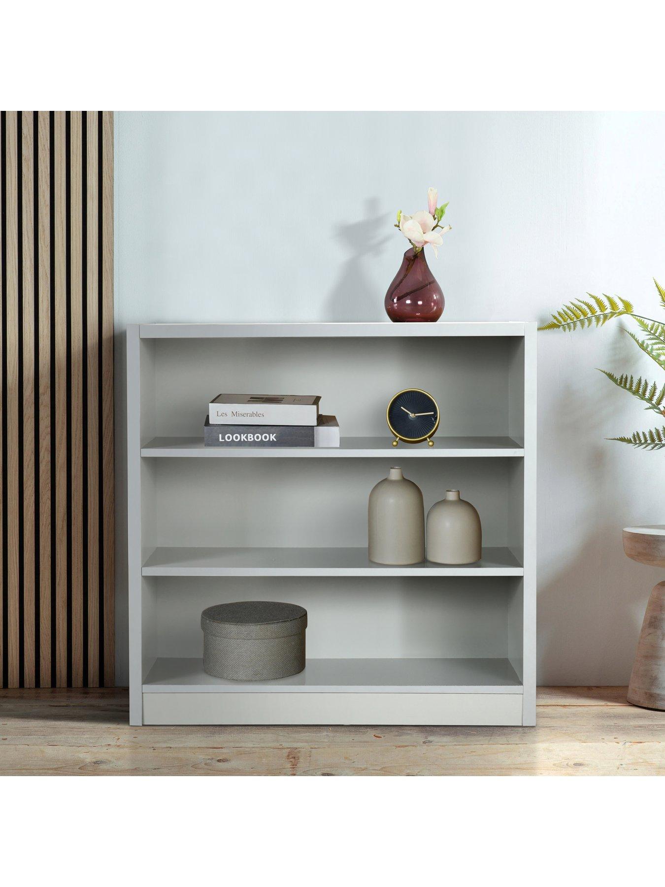 Image 4 of 6 of The Very Collection Metro Small Wide Bookcase - Grey - FSC&reg; Certified
