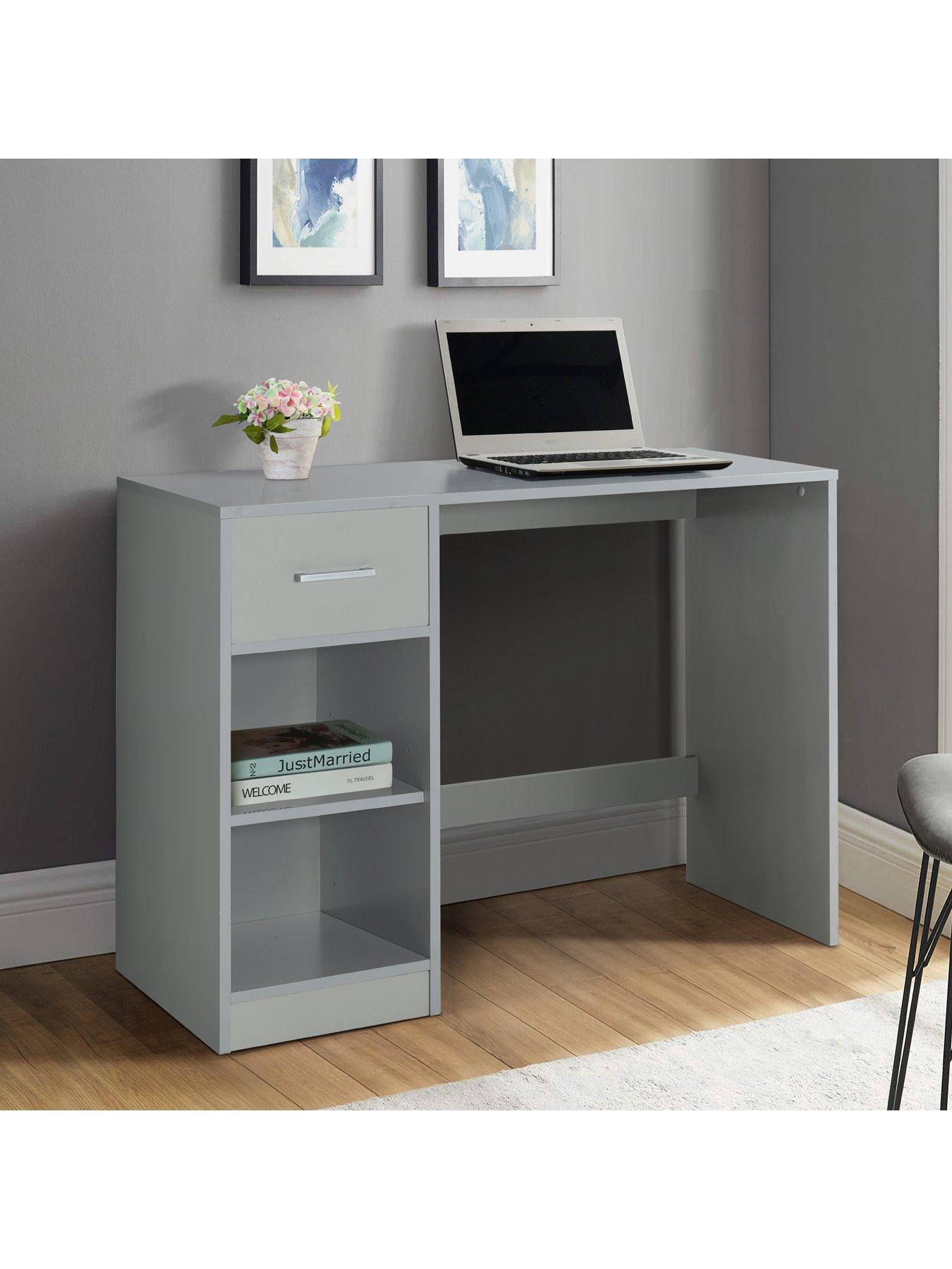 The Very Collection Metro 1 Drawer Desk - Grey - FSC® Certified