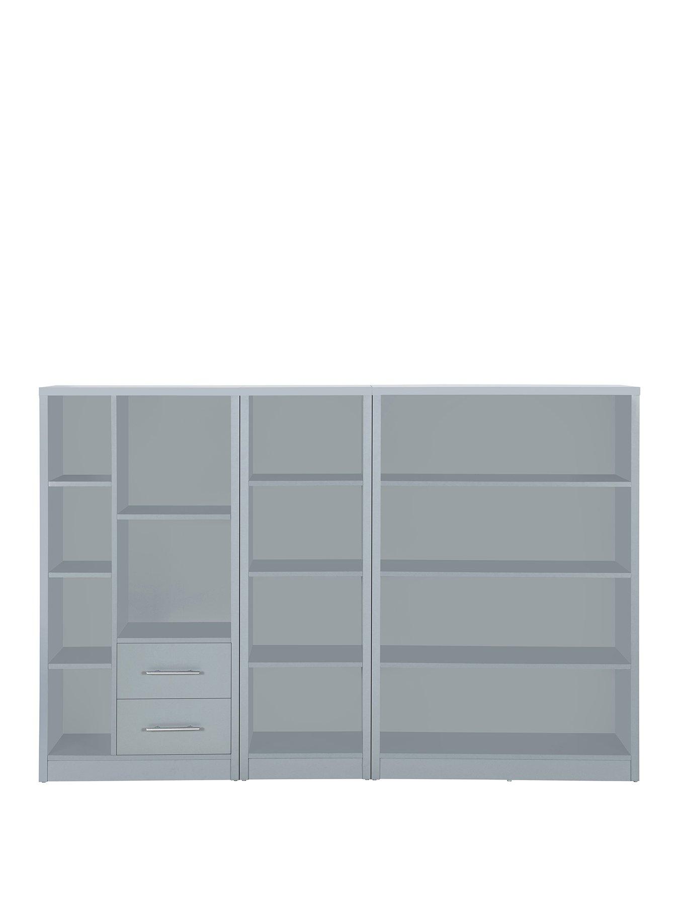 the-very-collection-metro-3-piece-storage-bookcase-package-greynbsp--fscreg-certifiedstillFront