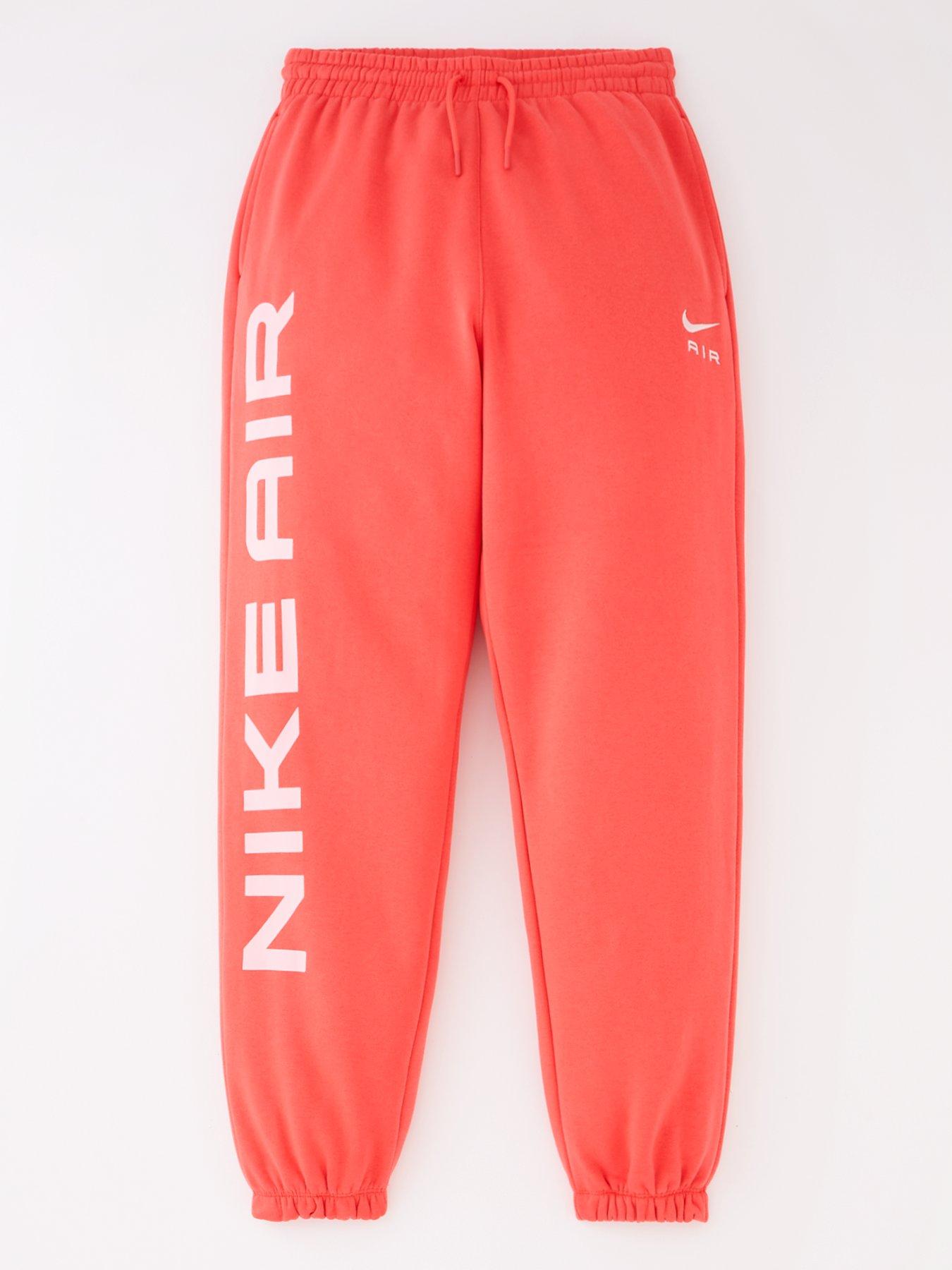 Girls red cheap jogging bottoms