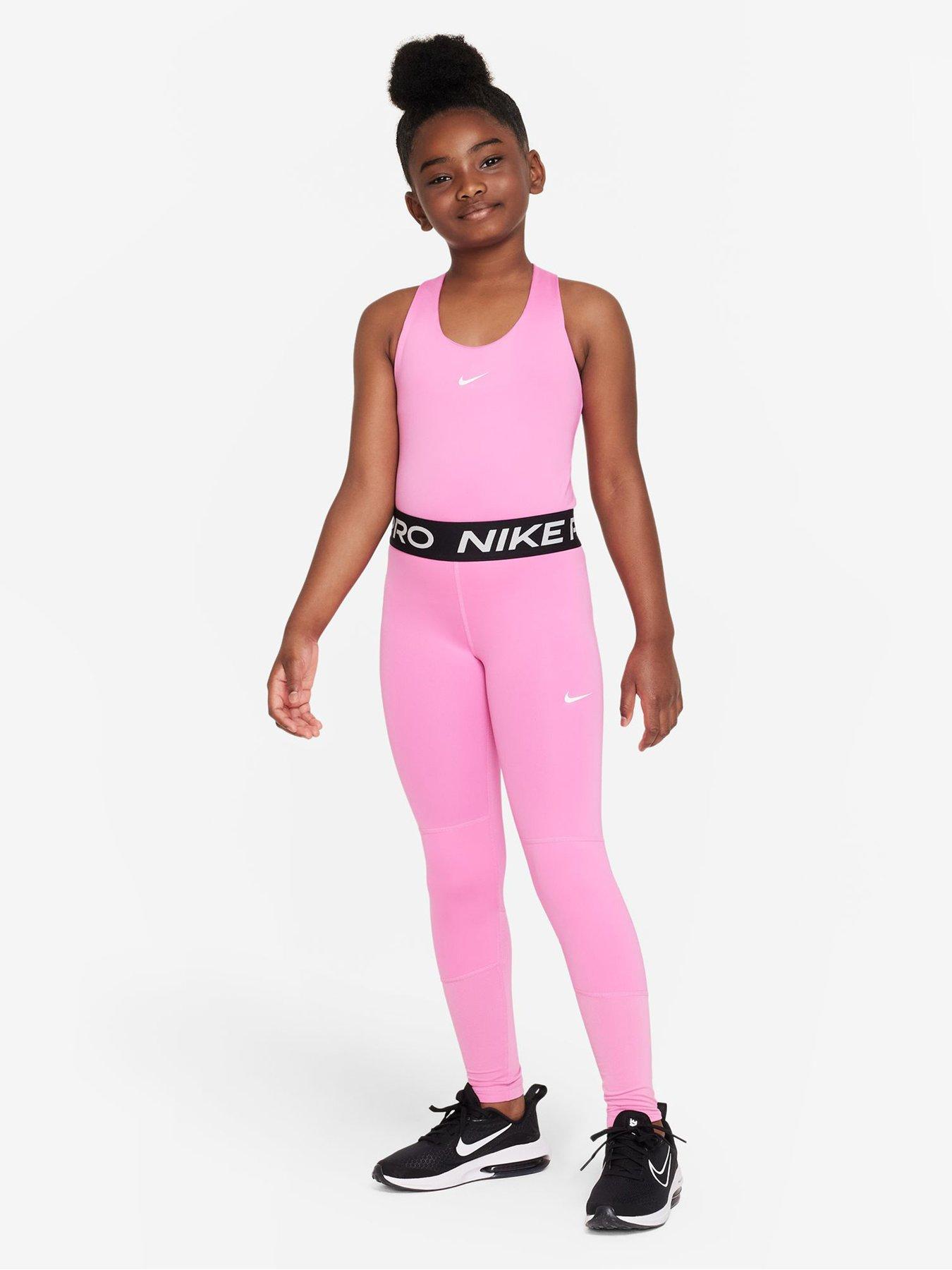 Nike Older Girls Nike Pro Leggings - Pink