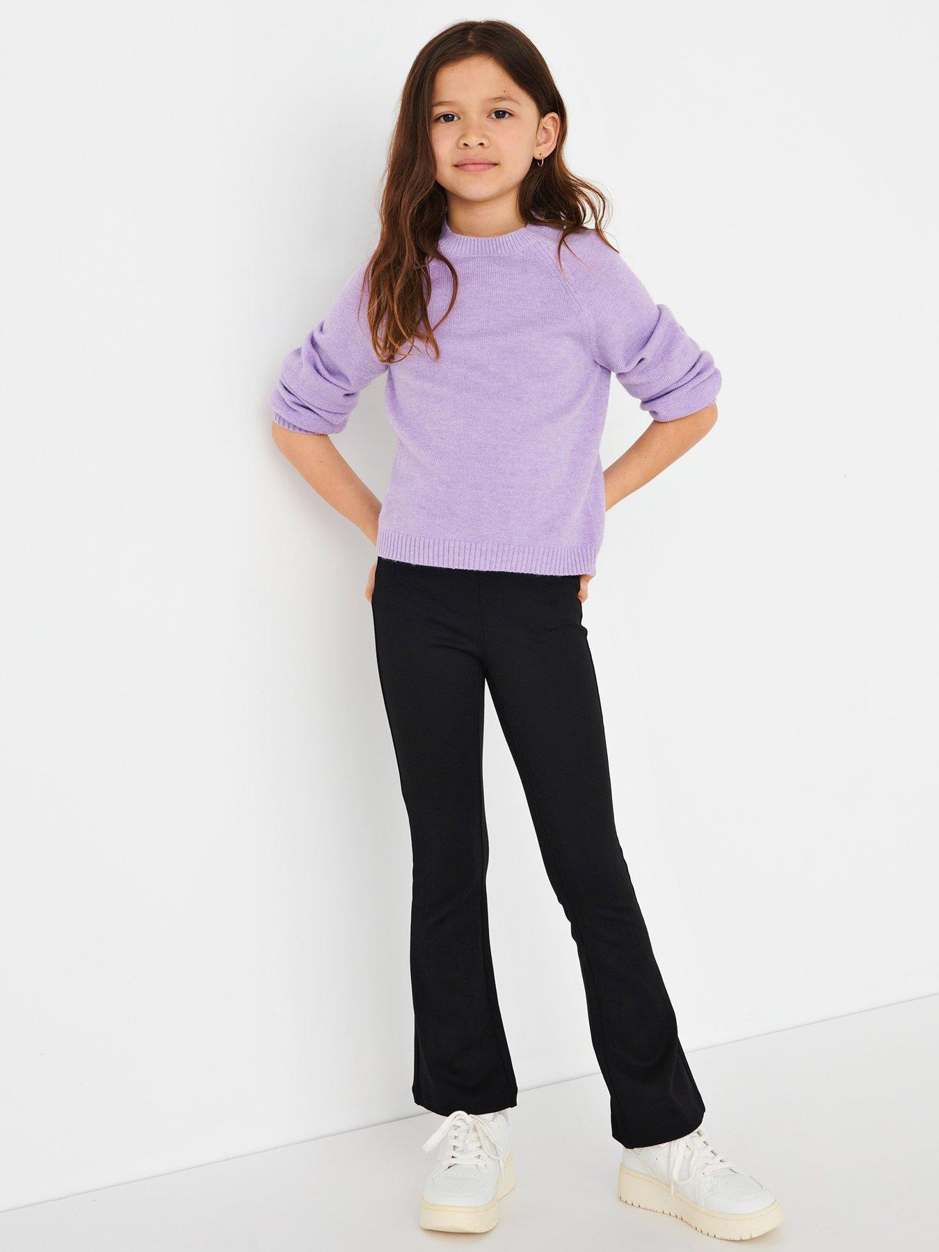 only-kids-girls-flared-trousers-blackstillFront