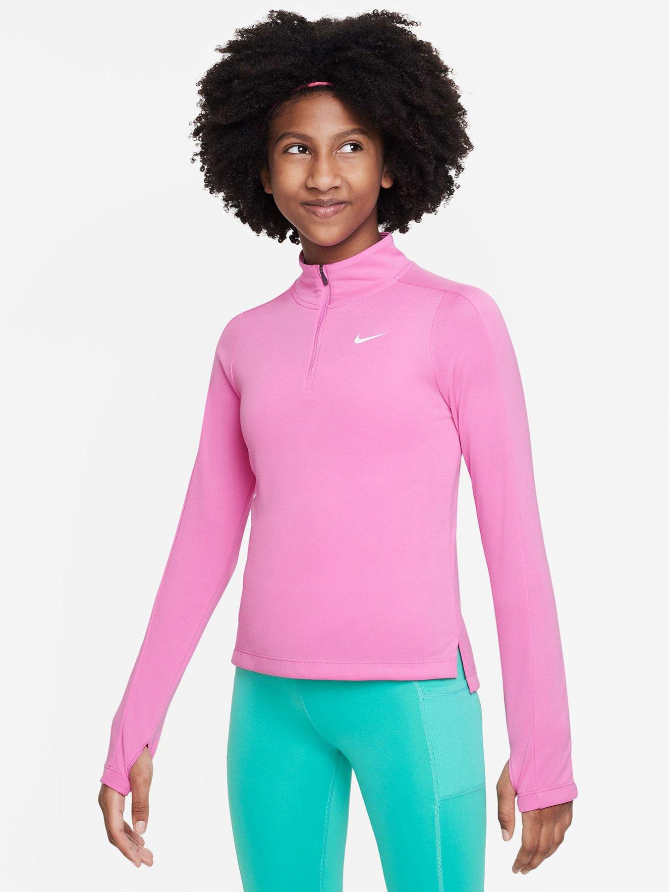 Nike half hot sale zip pink