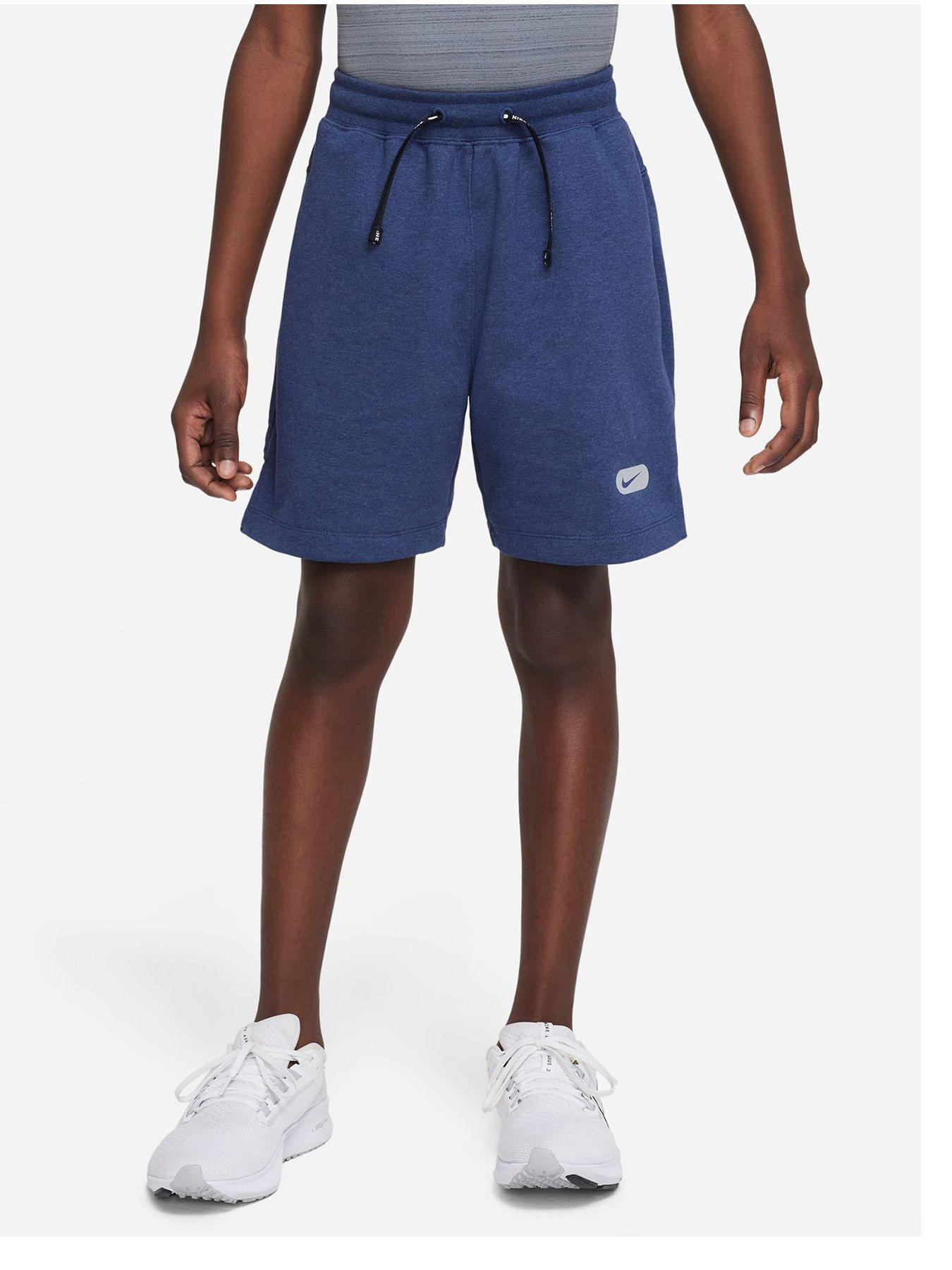 Navy nike store fleece shorts