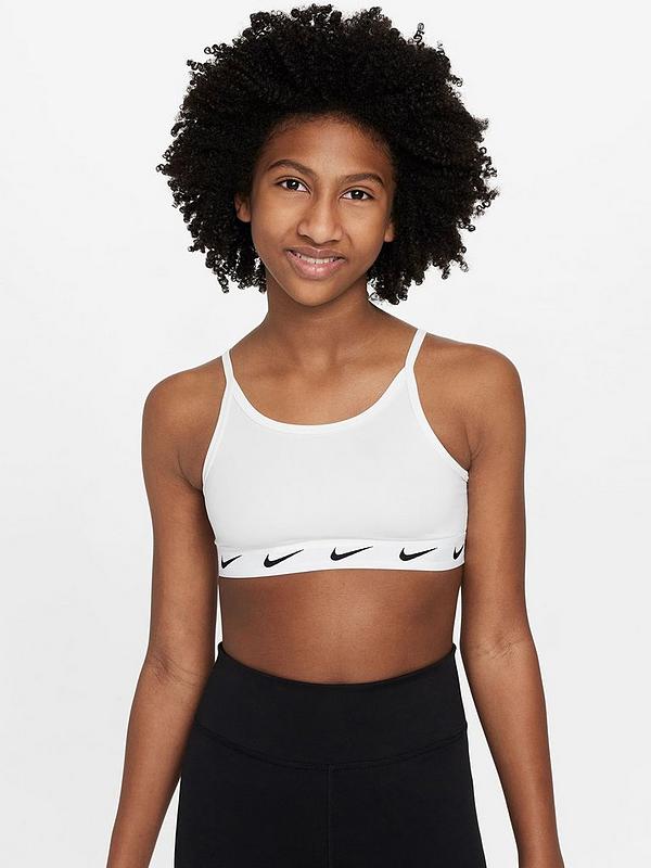 Nike Older Girls Dri-fit One Sports Bra - White