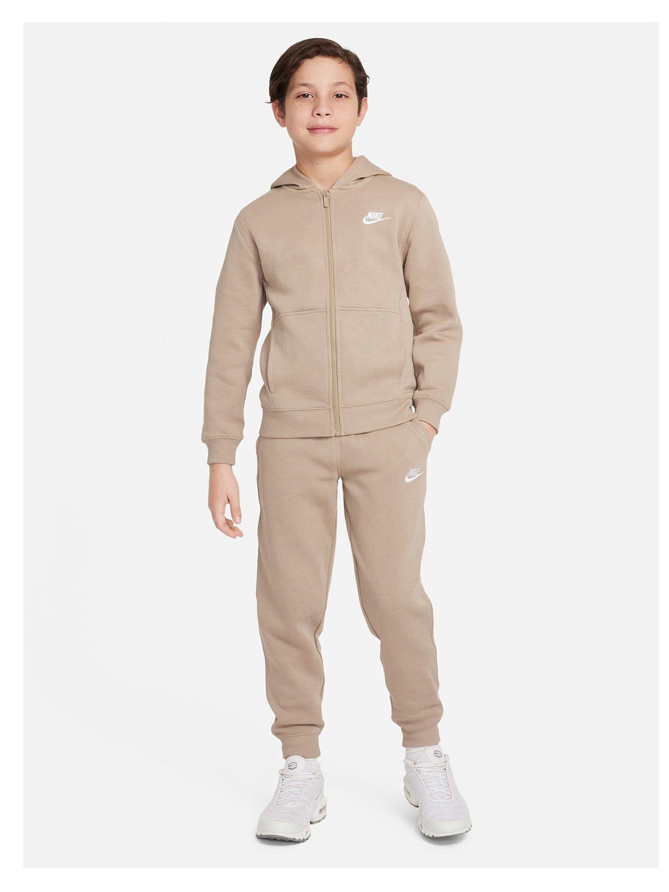 Older Unisex Club Fleece Full Zip Tracksuit - Khaki