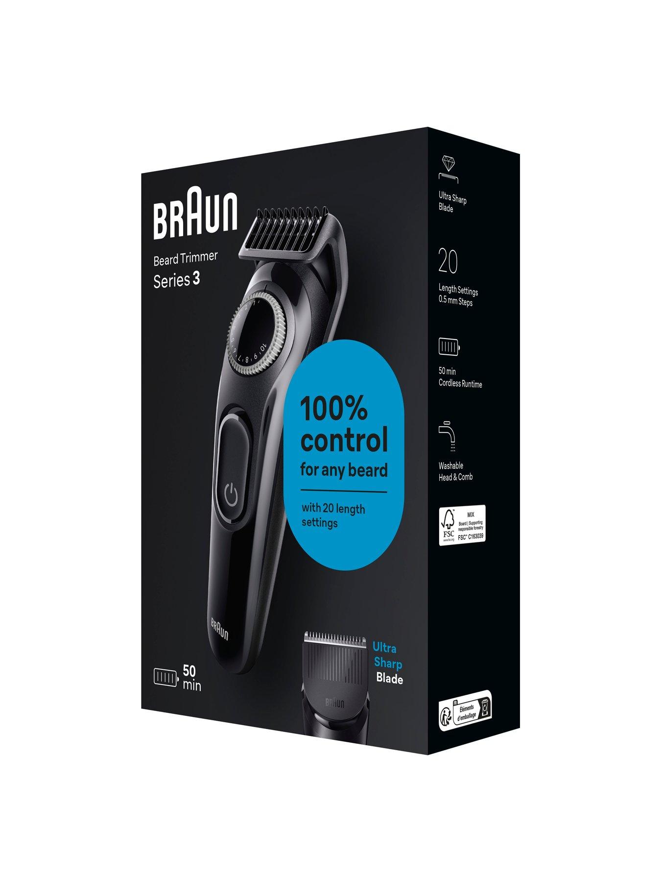 Image 3 of 7 of Braun Braun Beard Trimmer Series 3 BT3400, Trimmer For Men With 50-min Runtime