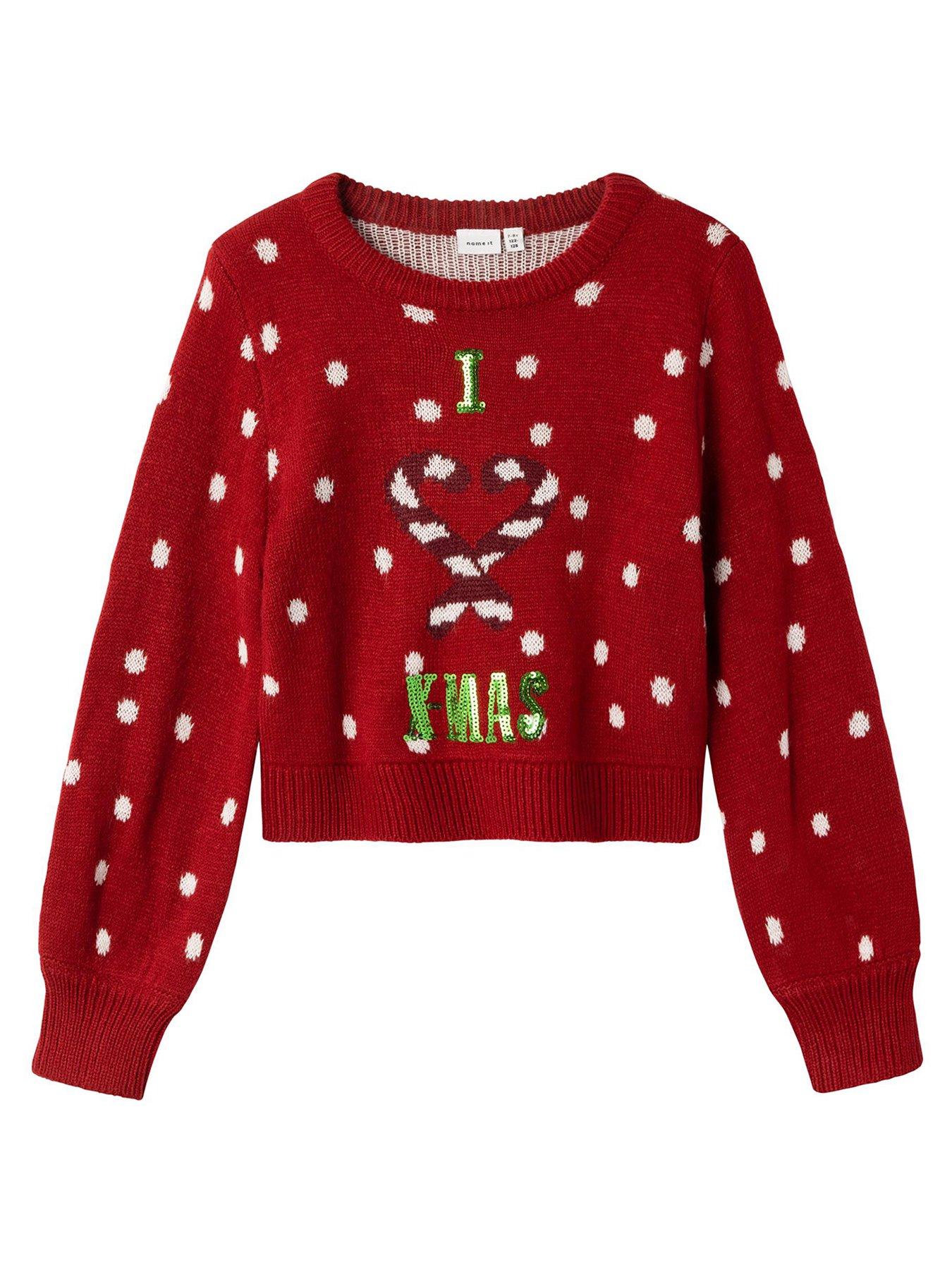 Girls santa jumper sale