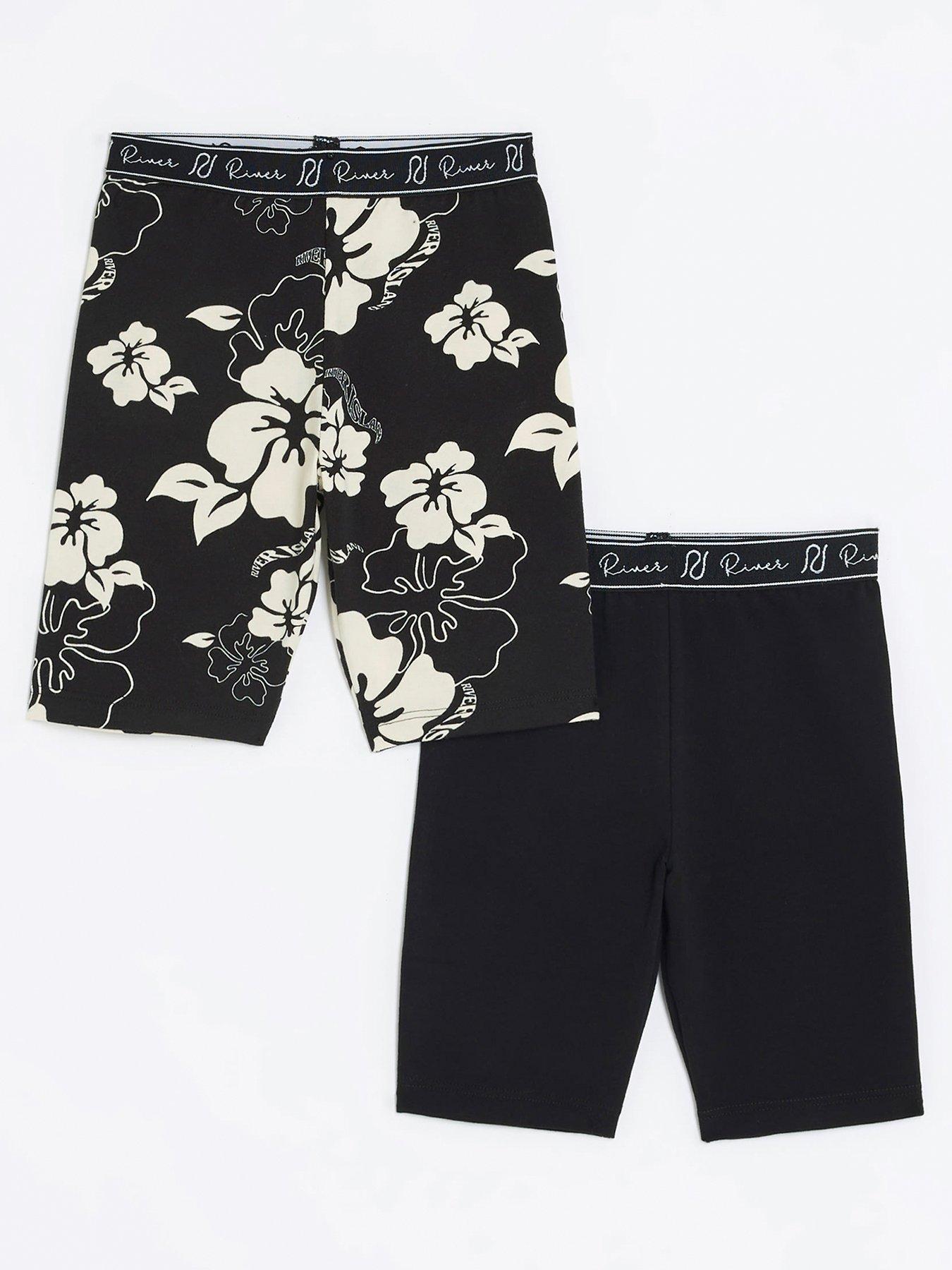 River island black hot sale cycling shorts