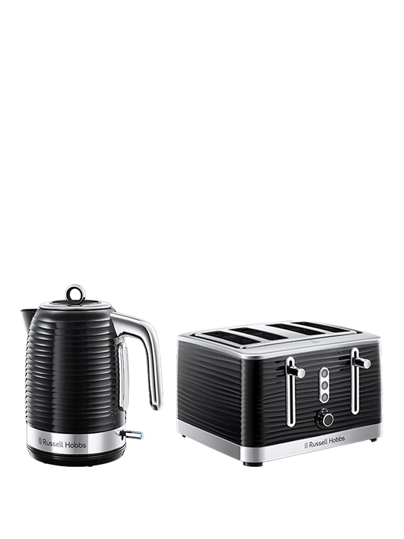 Russell Hobbs Inspire Black Kettle  &  Toaster Bundle