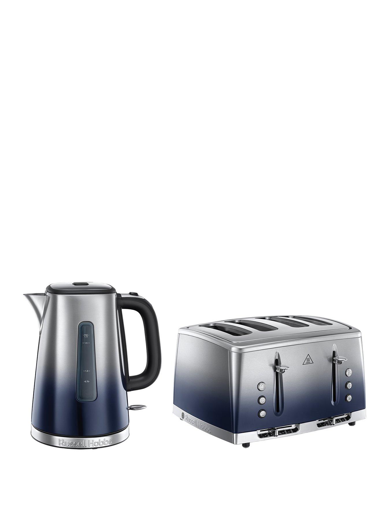 Russell Hobbs Eclipse Blue Kettle  &  Toaster Bundle