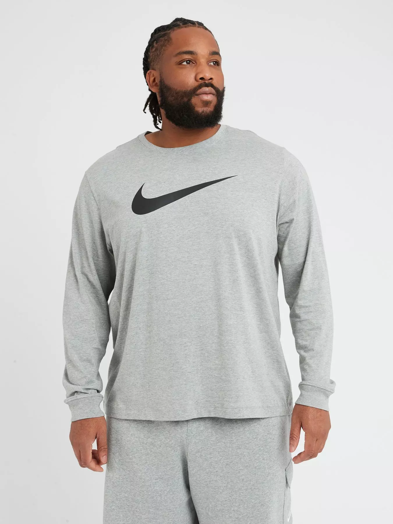 GnarlyGarment Nike Swoosh Zip Up Waffle Knit Hoodie - L