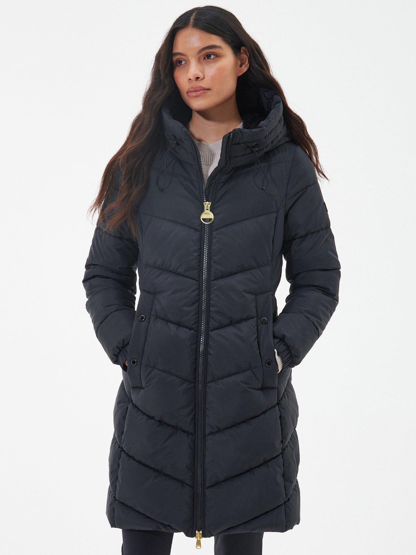 Barbour black store padded coat