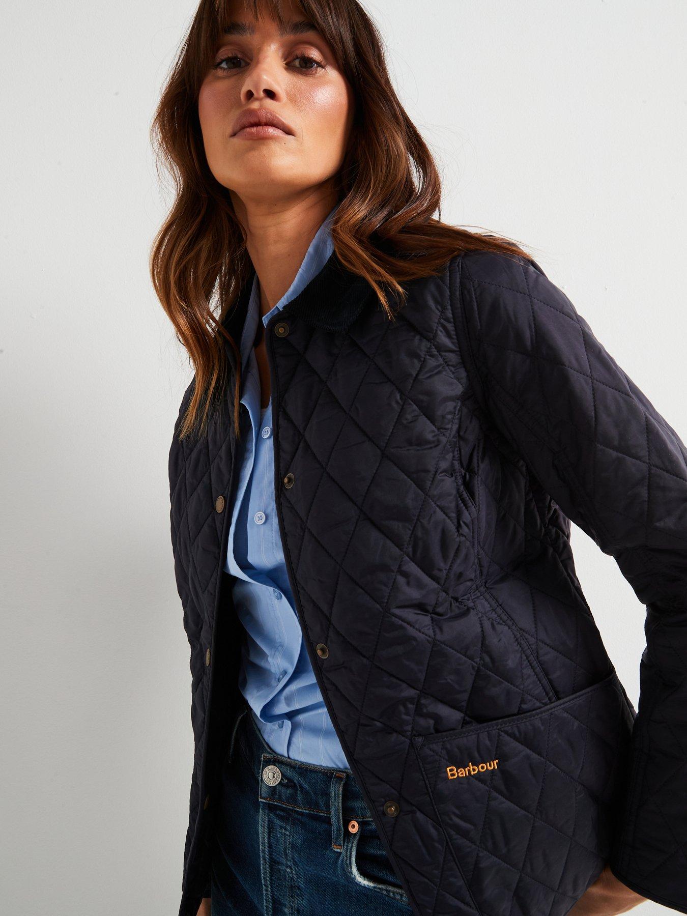 Navy barbour coat on sale