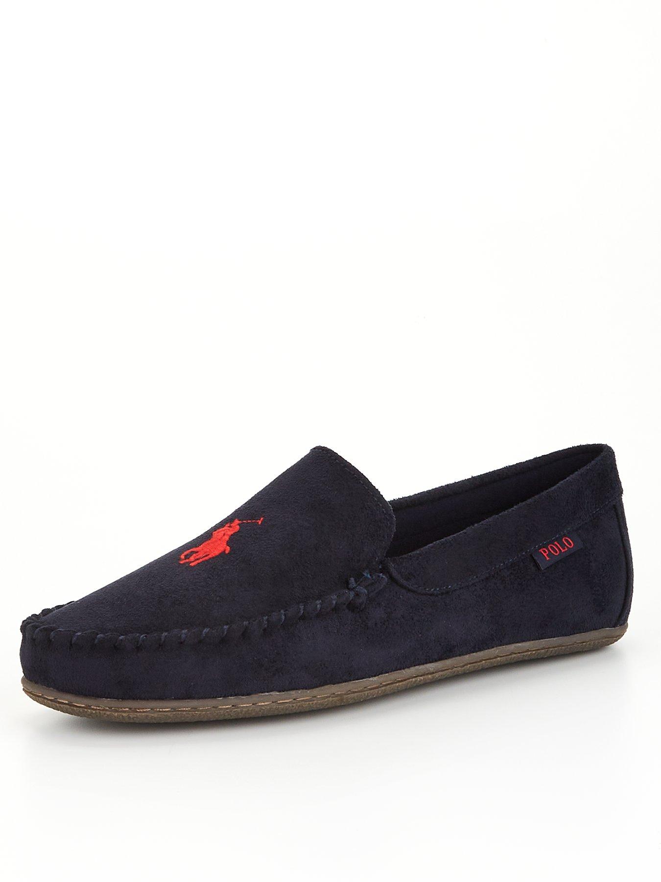 Polo ralph lauren dezi outlet ii navy moccasin slippers