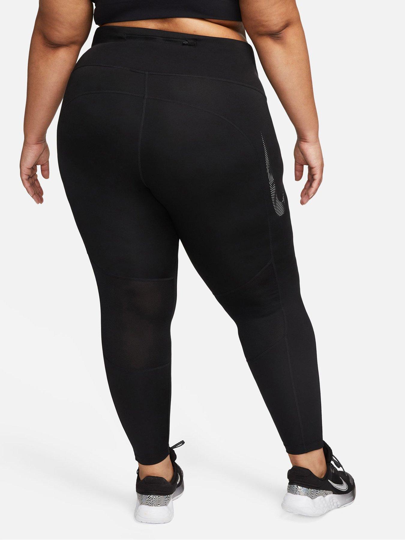 Nike Fast Women's Mid-Rise 7/8 Leggings - Black (Curve)