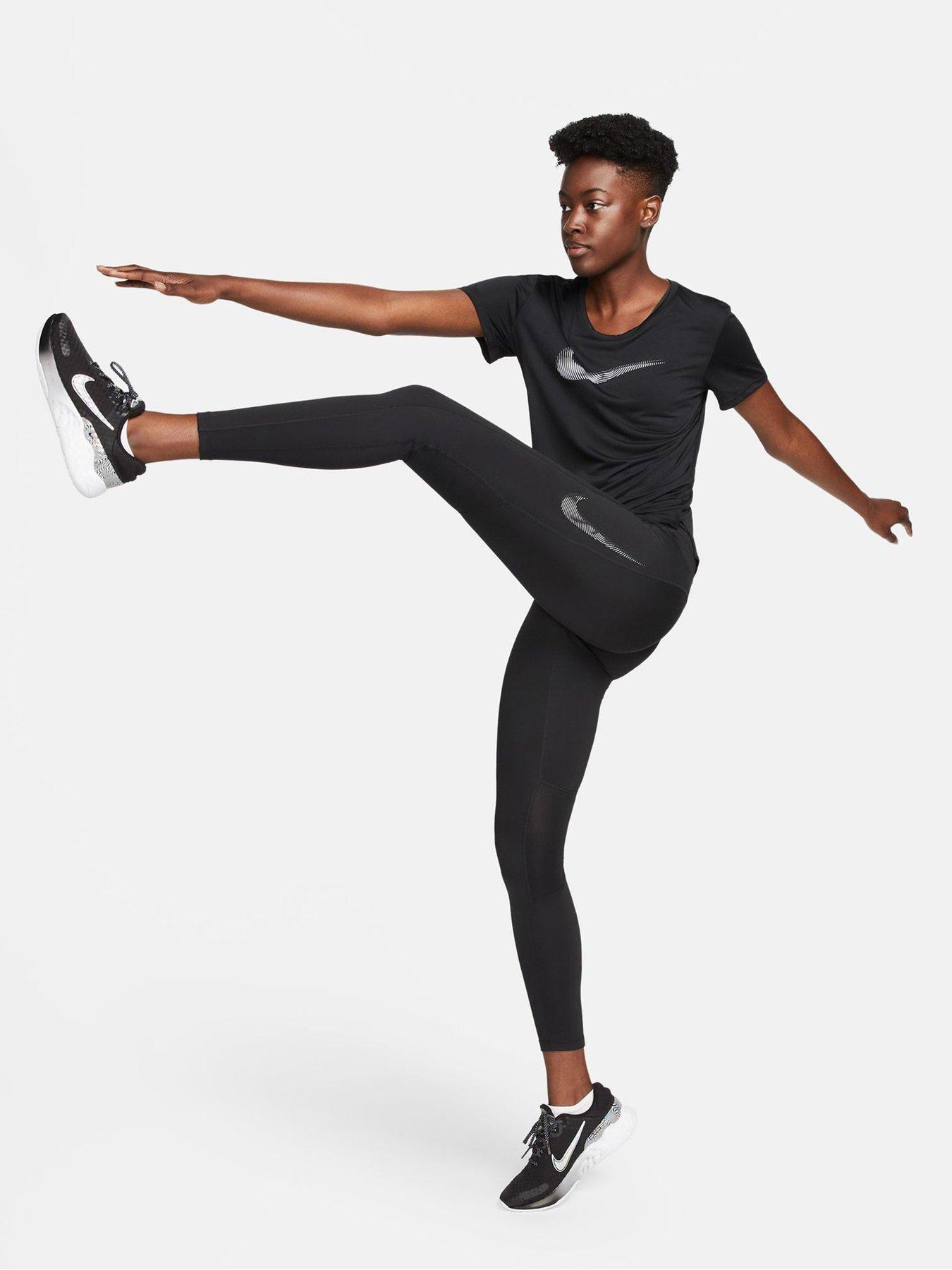 Buy Nike Black Fast Mid Rise Crop Running Leggings from Next Ireland