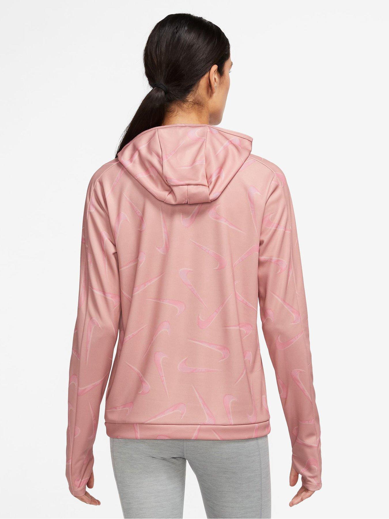 Image 2 of 3 of Nike Swoosh&nbsp;Hooded Printed Running Jacket - Red