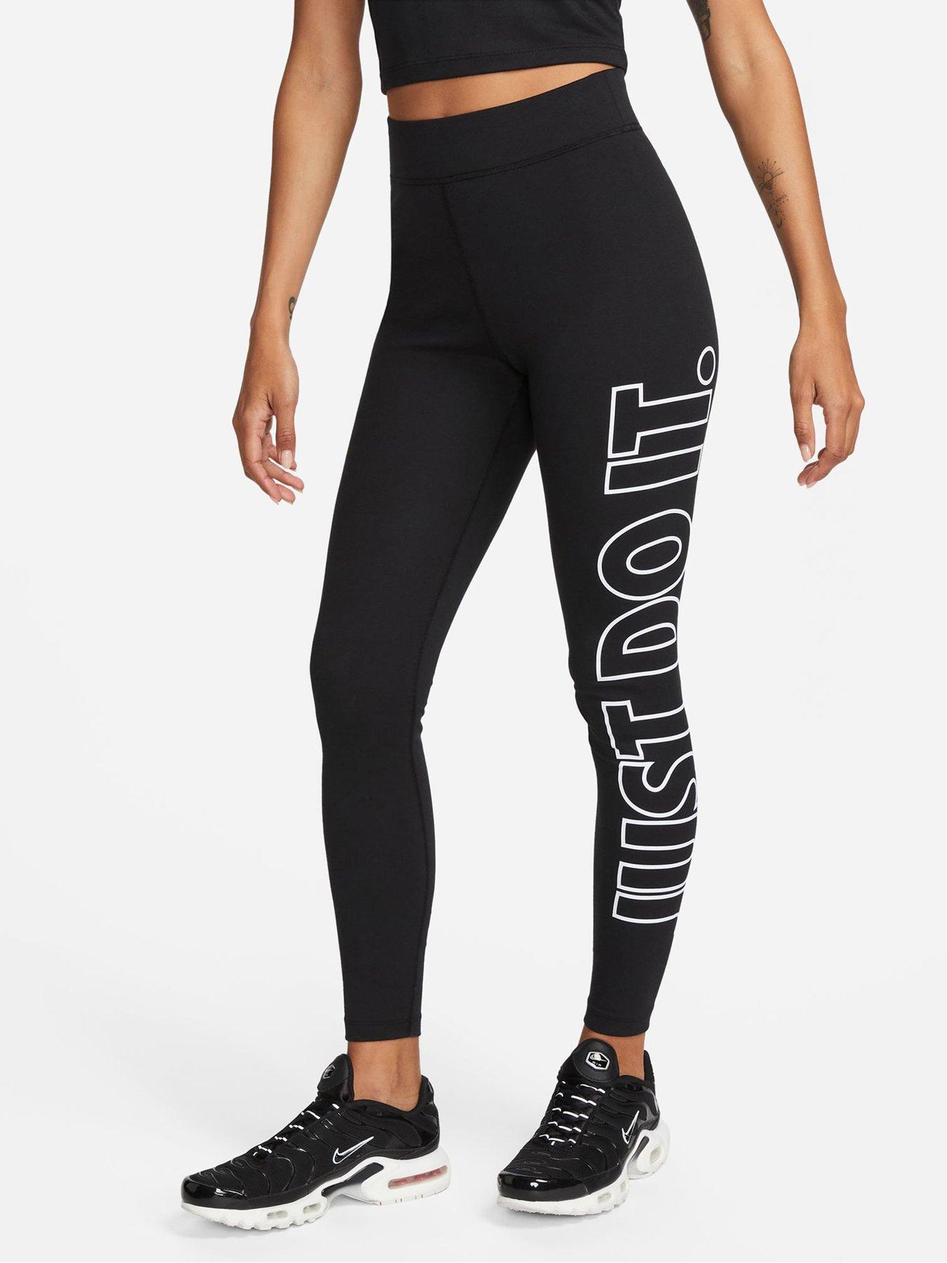 Black women's leggings with Just Do It print