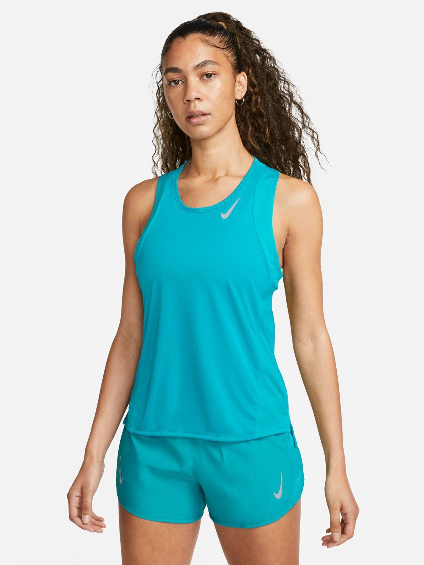 Dri FIT Race Women s Running Tank Aqua