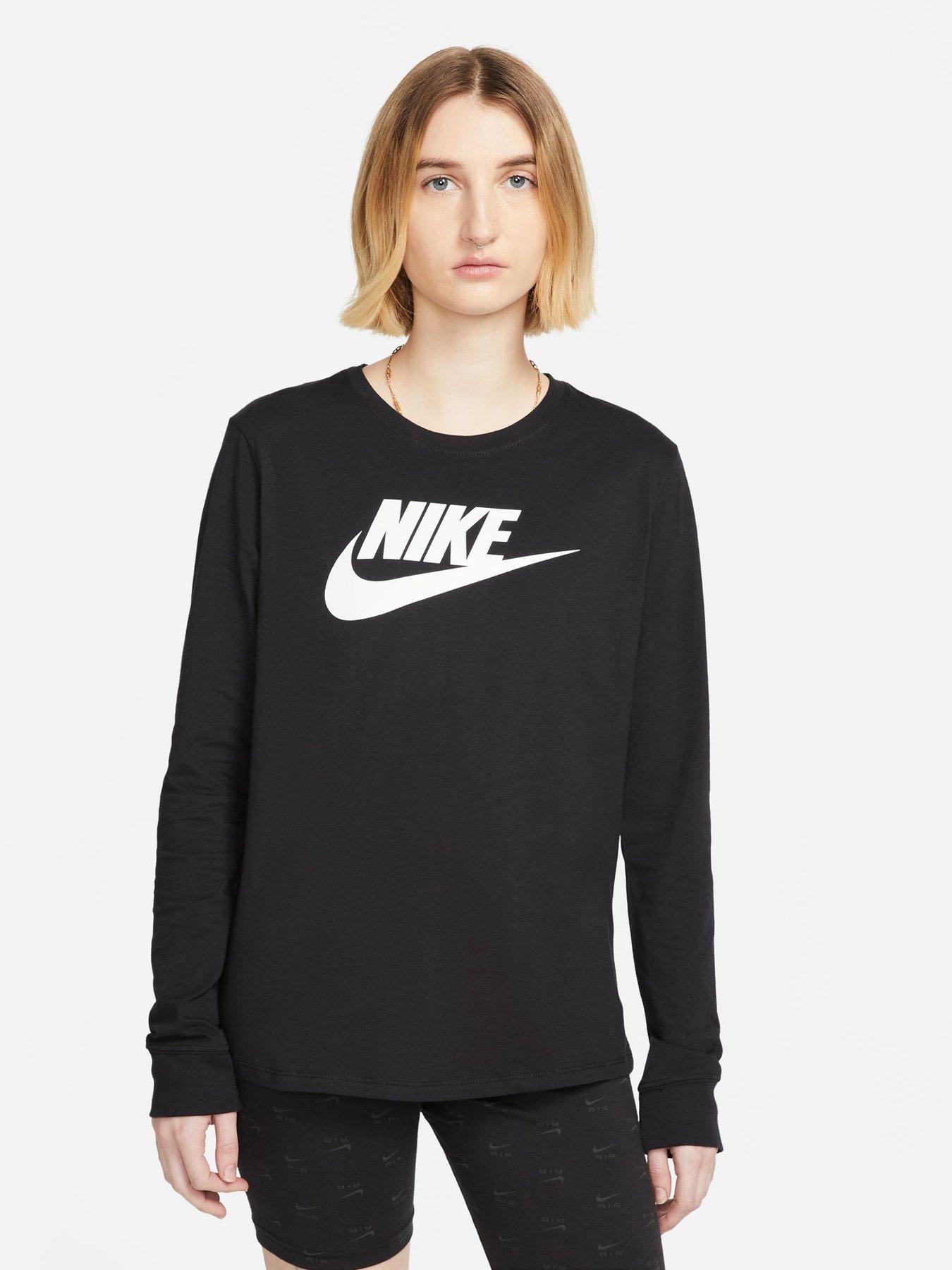 nike-womens-long-sleeve-logo-t-shirt-blackfront