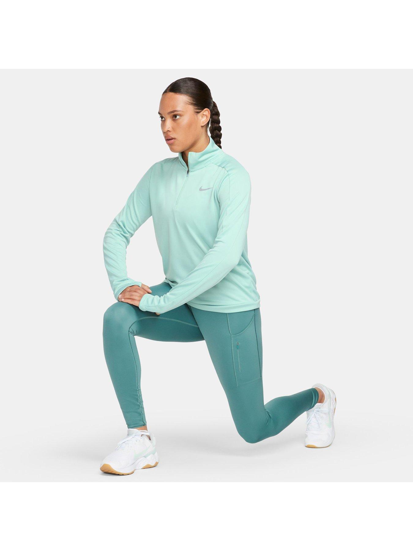 Nike women's cheap half zip blue