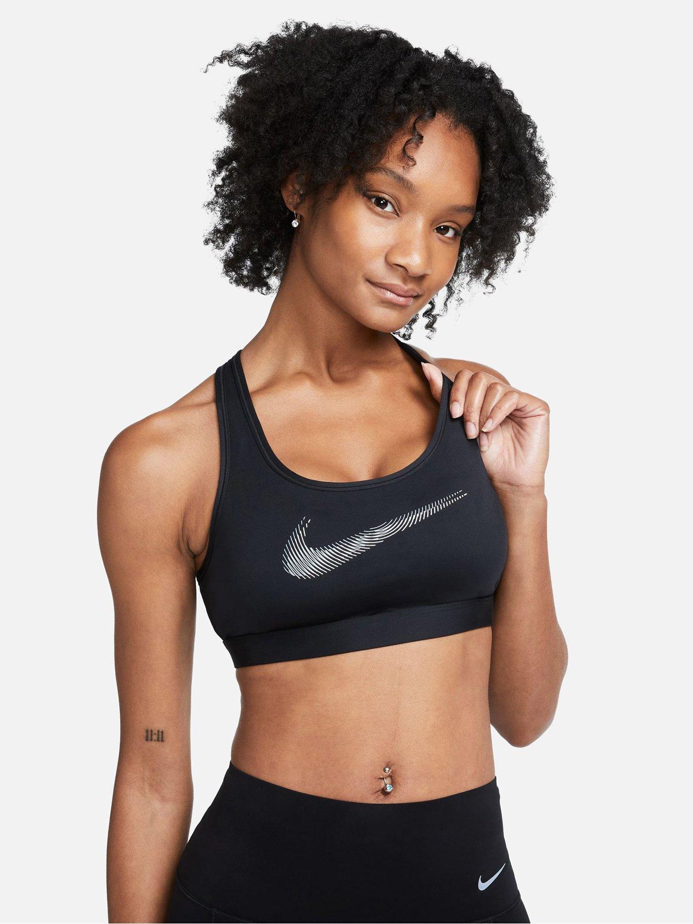 Nike Racerback Dry Fit Dark Charcoal/Pink Splatter Sports Bra Pre