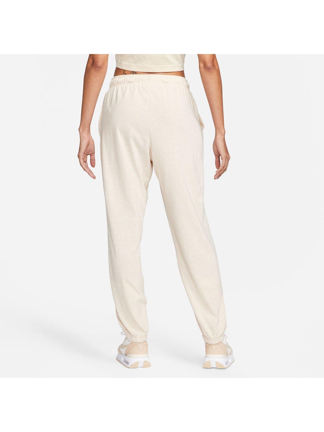 Nike Sportswear Club Fleece Mid-Rise Oversized Sweatpants - Beige