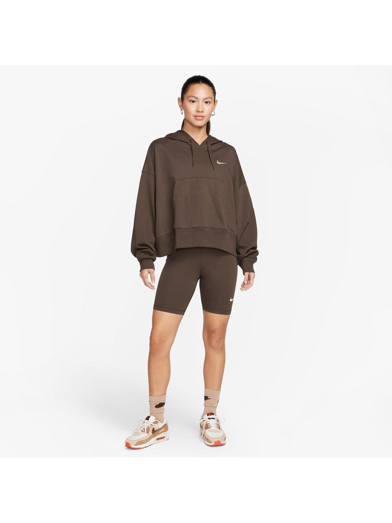 Nike Sportswear Women's Oversized Jersey Pullover Hoodie - Brown