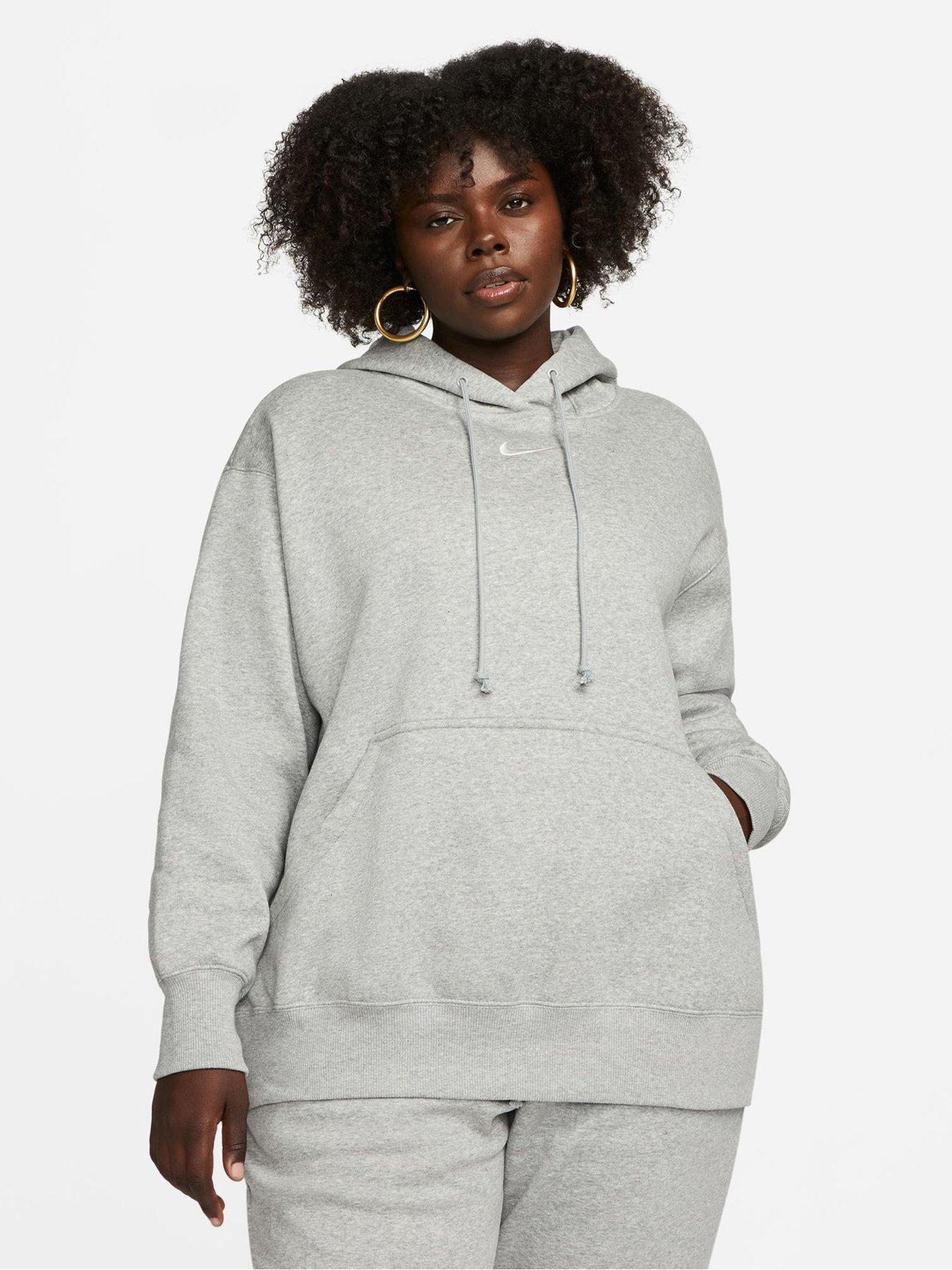 Nike Women's Sportswear Phoenix Fleece Oversized Pullover Hoodie In Grey