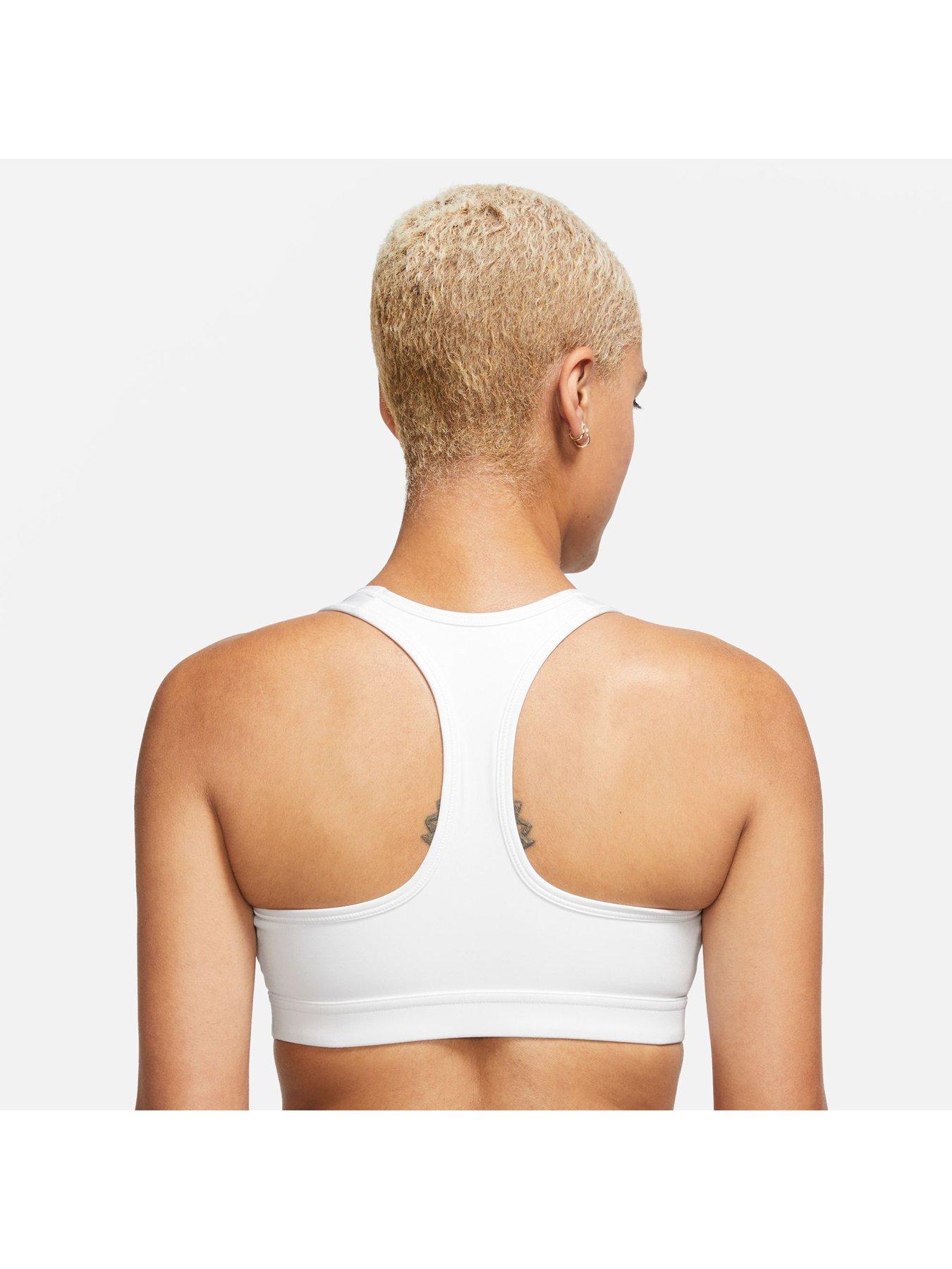 Nike Swoosh Medium Support Padded Sports Bra - White