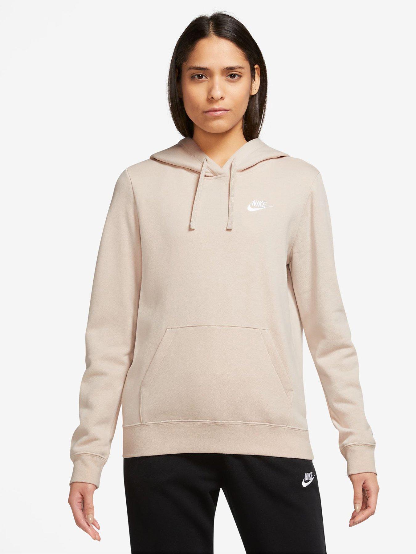 Nike womens pullover store club fleece hoodie