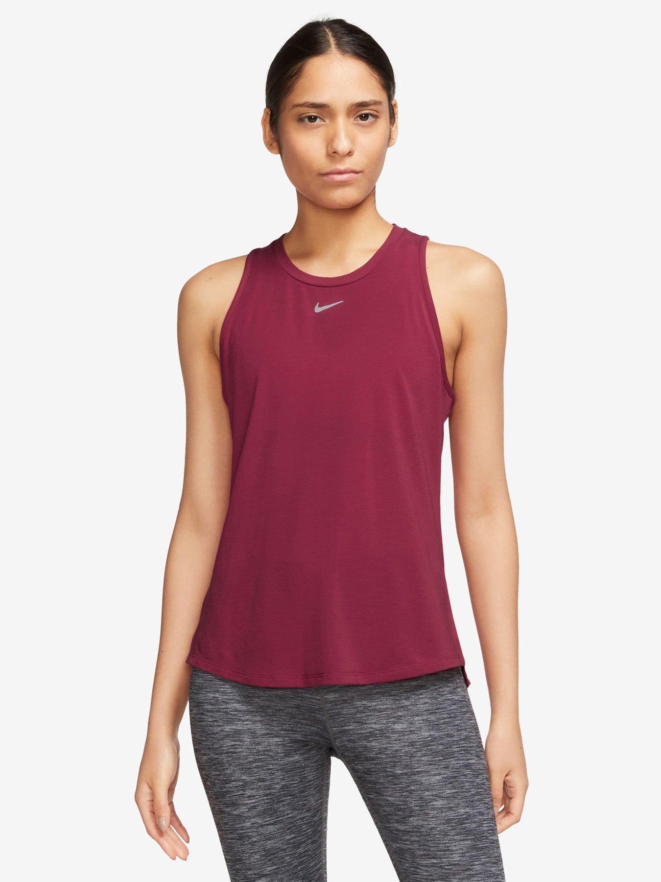 Buy Nike Yoga Luxe Cropped Dri-fit Tank - Brown At 40% Off