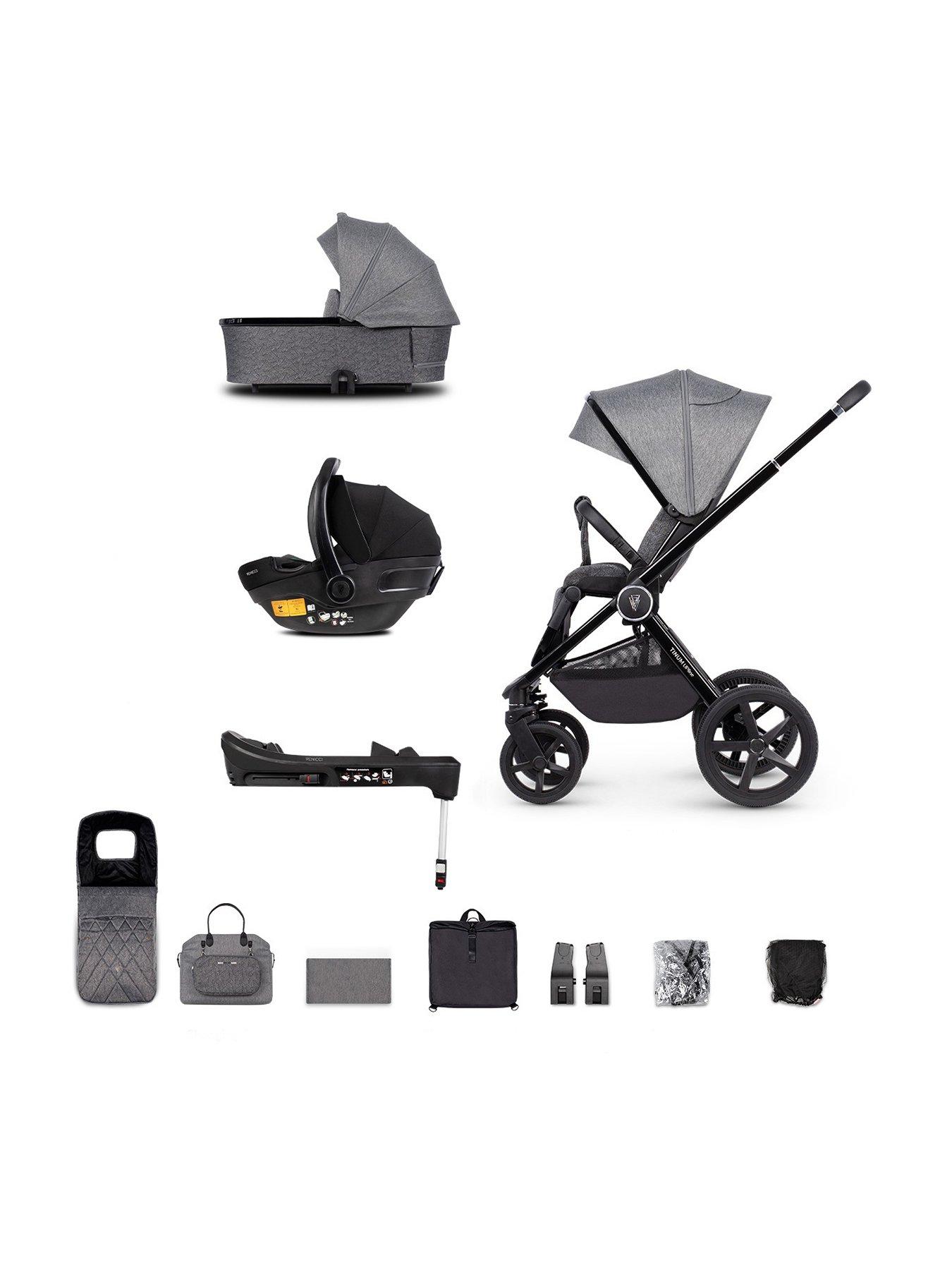 venicci-upline-3-in-1-plus-base-12-piece-travel-system-slate-greyfront