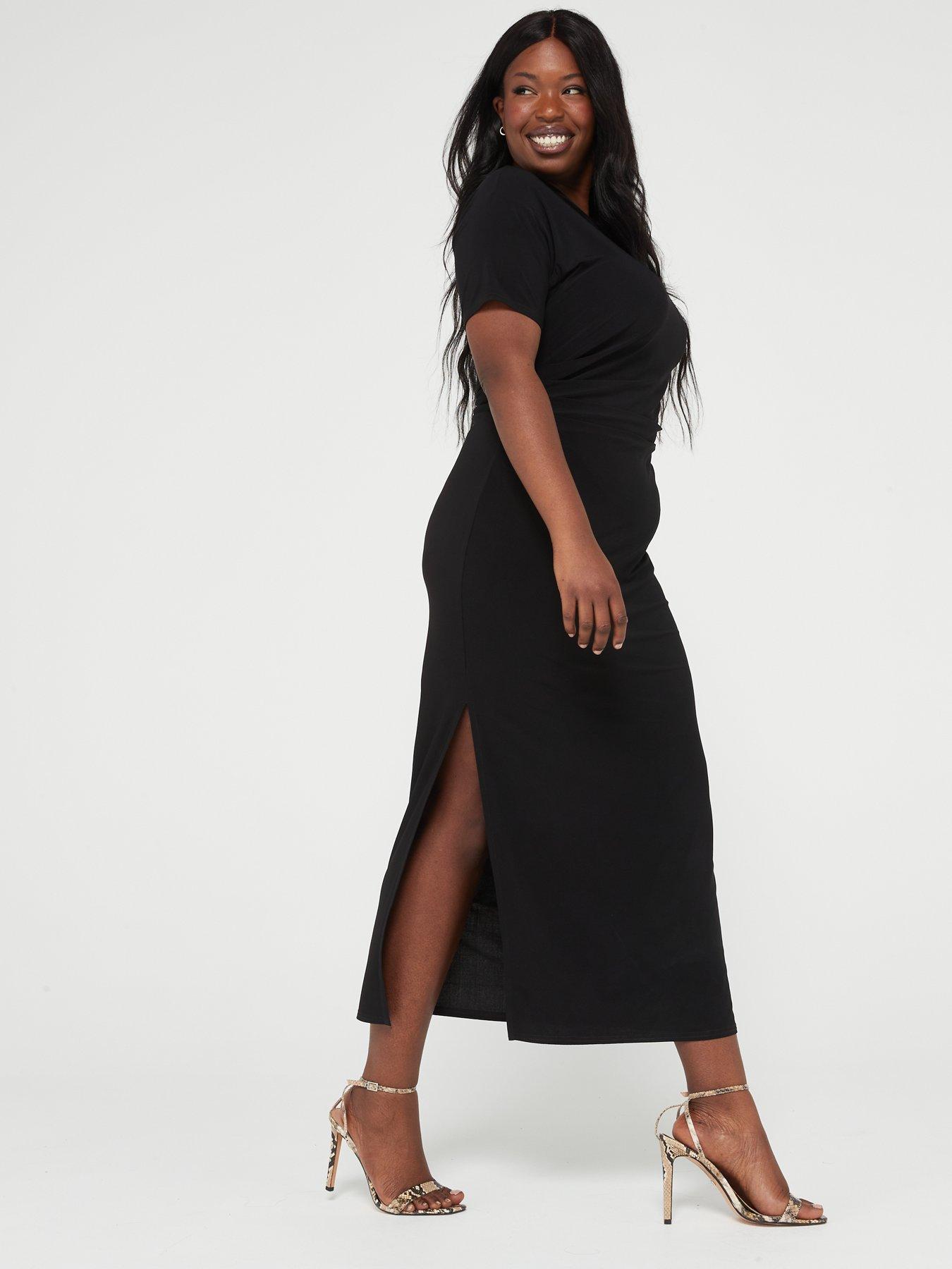 v-by-very-curve-maxi-t-shirt-dress-blackdetail