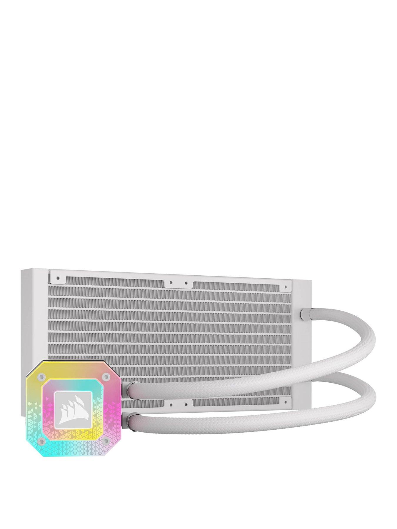 corsair-icue-h100i-elite-capellix-xt-white-240mm-radiator-liquid-cpu-coolerstillFront